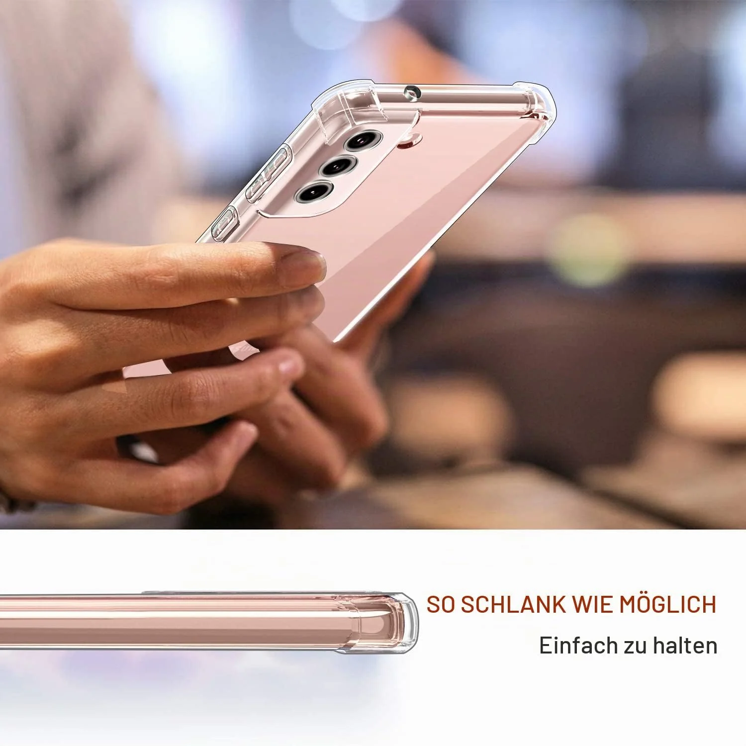 DL3 MOBILAK Clear Soft TPU Phone Case for Samsung Galaxy S22 5G - Clear