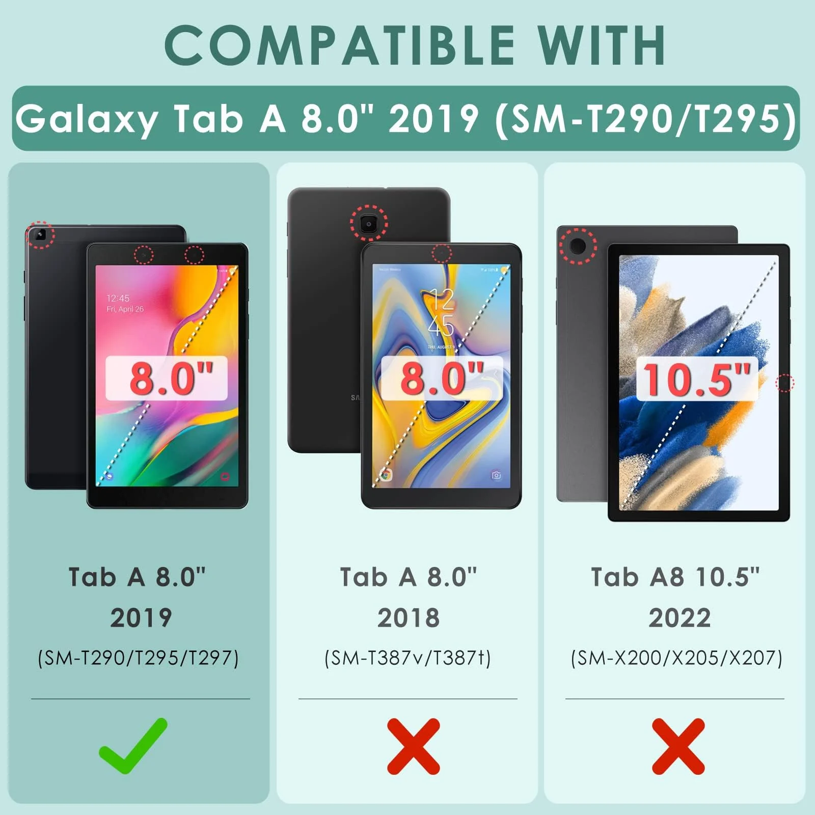 DL3 Mobilak Screen Protector For Samsung Galaxy Tab A 8-inch 2019 SM-T290/ T295/ T297 Tablet Tempered Glass Film [HD Crystal ] [Easy Installation] [Scratch Resistant] [9H Hardness] - Clear
