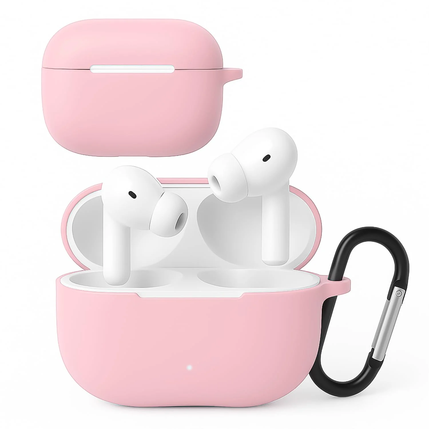 DL3 Mobilak Compatible with HONOR CHOICE X7 Lite Case Cover, Soft Silicone Shockproof Protective Case Wireless Earbuds with Carabiner, Front LED Visible