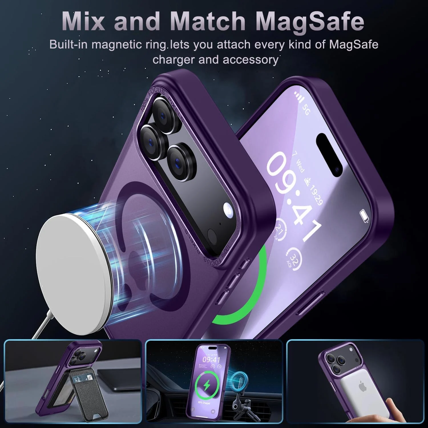 DL3 MOBILAK Protective Phone Case for Apple iPhone 18 Pro Max and 17 Pro Max - Purple