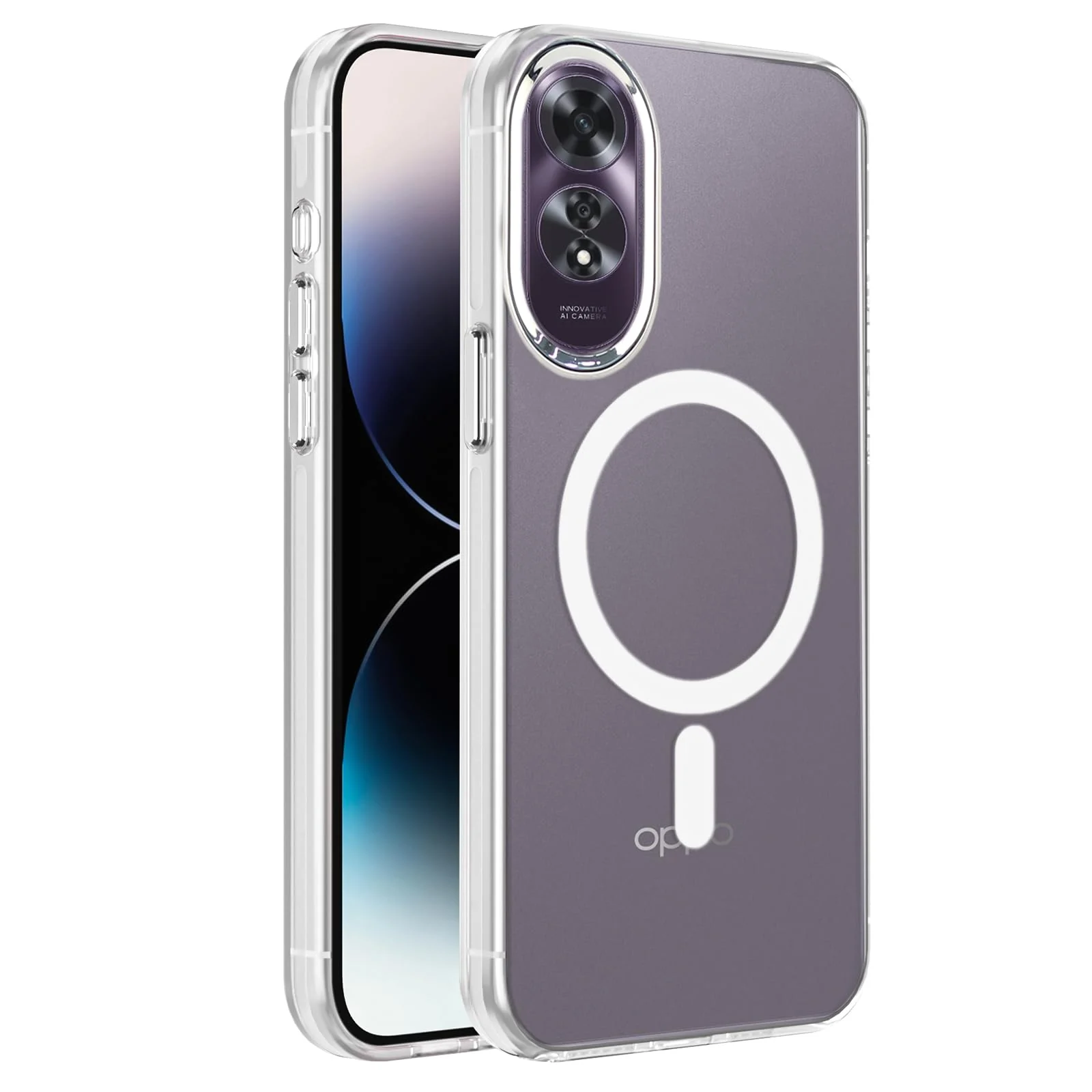 DL3 Mobilak Case For OPPO A60 Case Crystal [Not Compatible with MagSafe] Soft TPU Gel Case Flexible Silicone Anti-Scratch TPU Cover - Clear