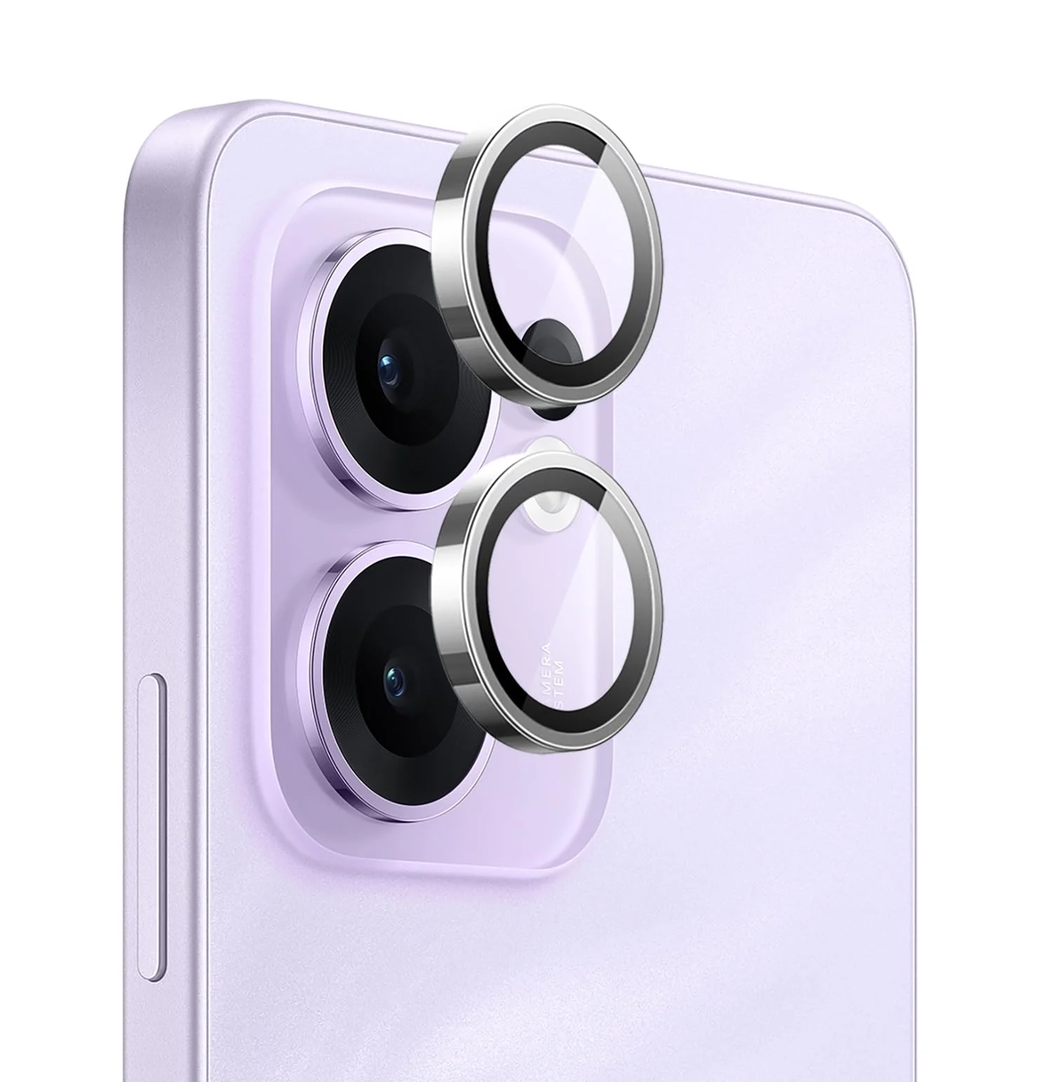 DL3 Mobilak Camera Lens Protector for OPPO Reno 13F / 13 FS Accessories, 9H Tempered Glass Metal Individual Ring Camera Cover Screen Protector, Case Friendly, Anti Scratch