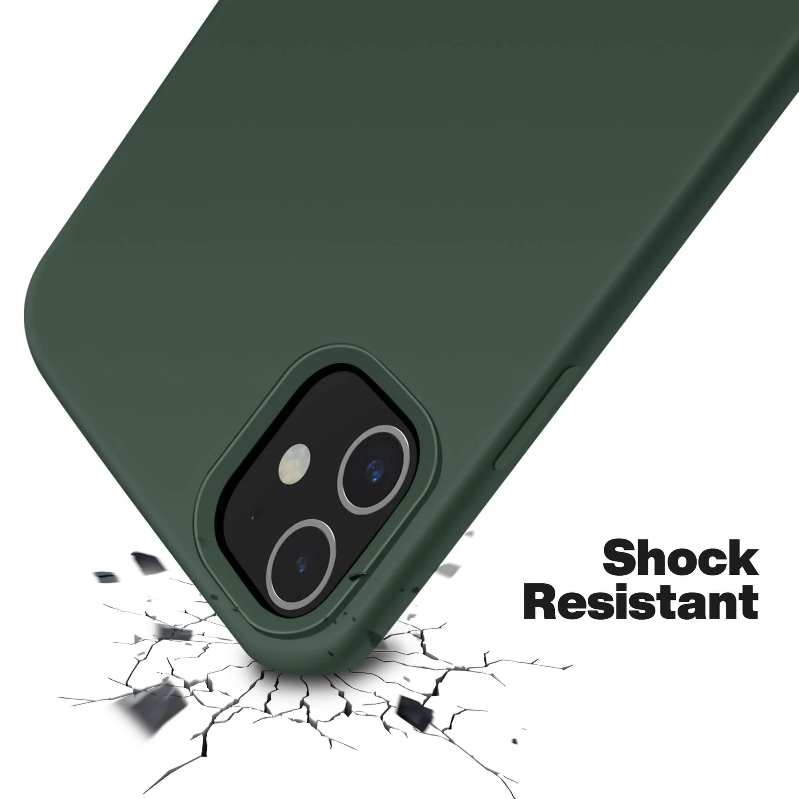 DL3 Mobilak Liquid Silicone Case for iPhone 11 (6.1 Inch), Shock-absorbing protection, Scratch-resistant surface, Soft microfiber lining - Green 2