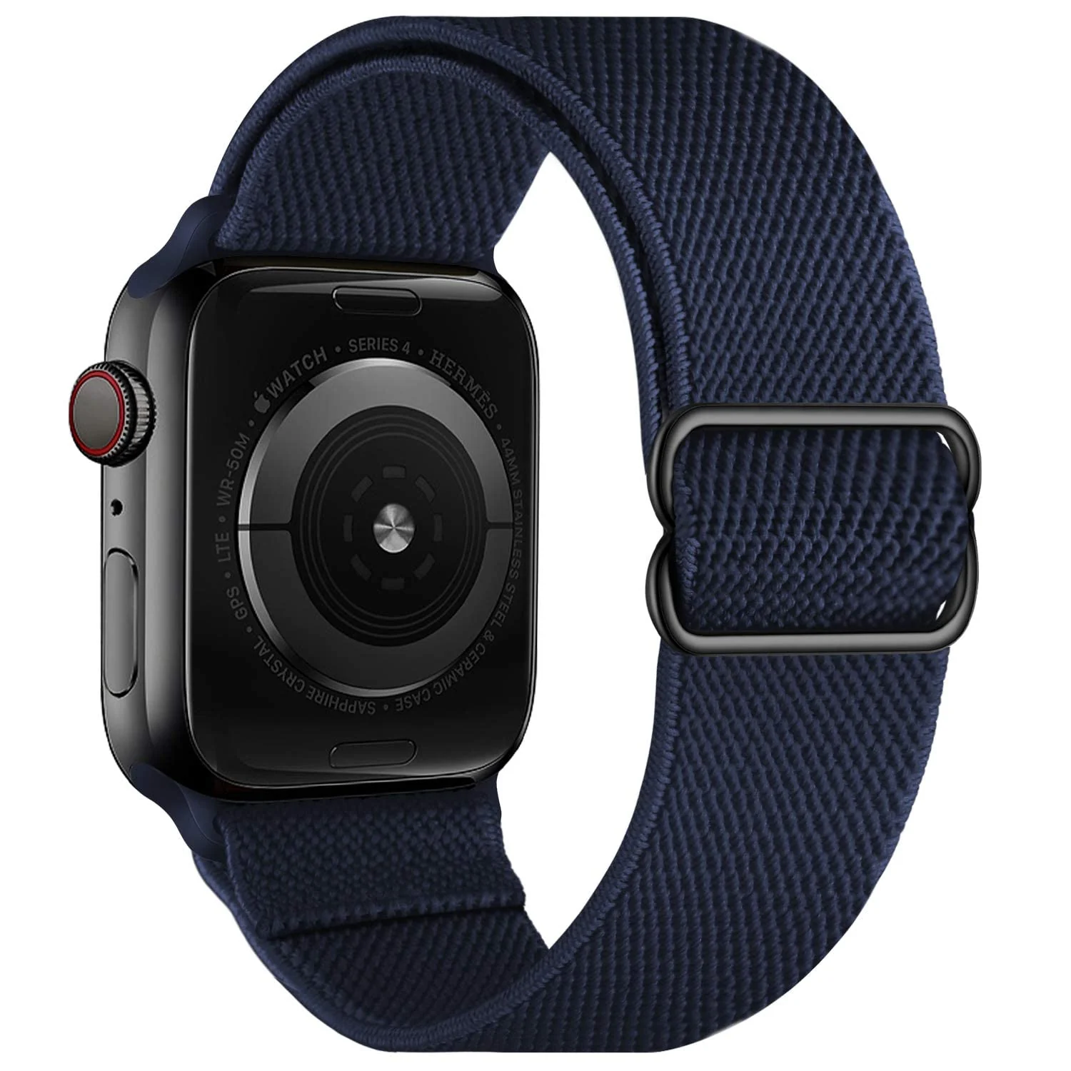 DL3 MOBILAK Nylon Solo Loop Stretchy Straps For Apple Watch Band 49mm 45mm 44mm 42mm 41mm 40mm 38mm, Elastic Wristbands for Series 8 Ultra 7 6 5 4 3 2 1 Se (38MM/40MM/41MM) - Dark Blue
