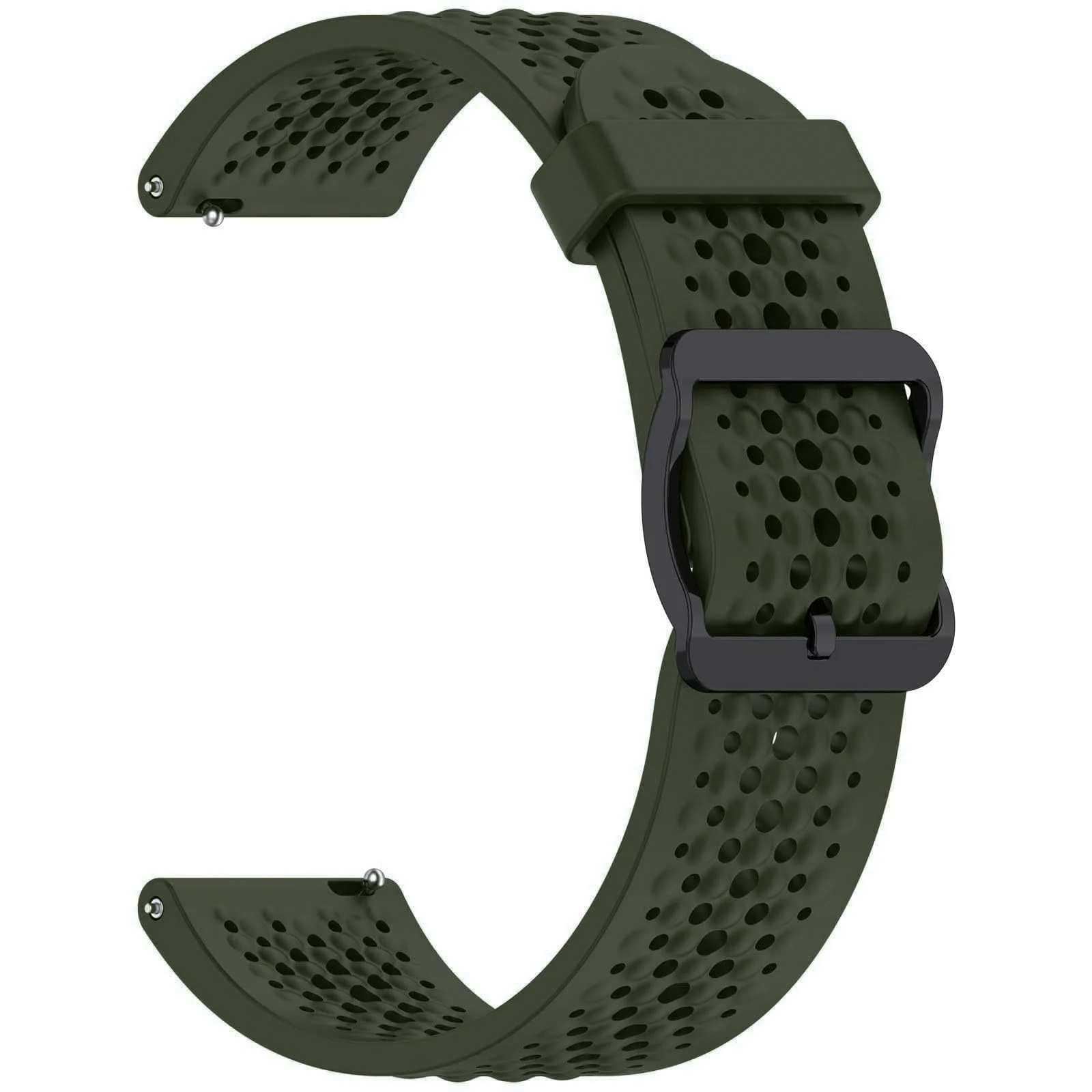 DL3 Mobilak 22 mm Silicone Breathable Sport Bracelet For Xiaomi Redmi Watch 5 Active/Redmi Watch 5 Lite Strap, 22mm Adjustable Armband Watchbands Quick Wristband Watch Strap Bands - Green