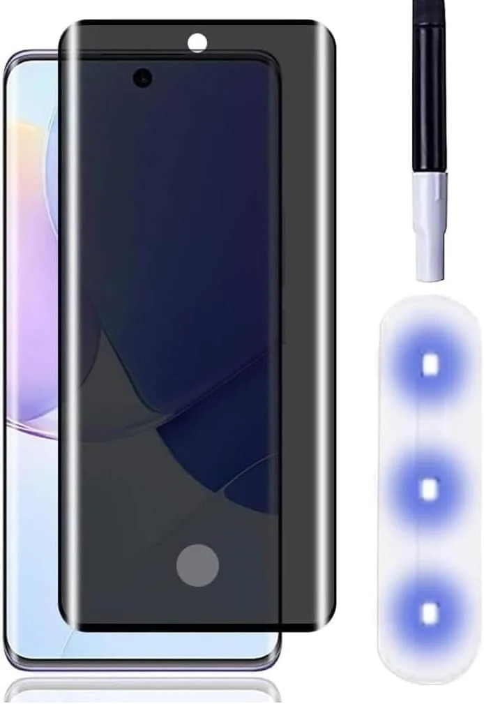 DL3 Mobilak Screen Protector for Honor 50 Glass Fingerprint Reader Support 3D Curved Anti-Spy Tempered Glass Screen Protector - Privacy