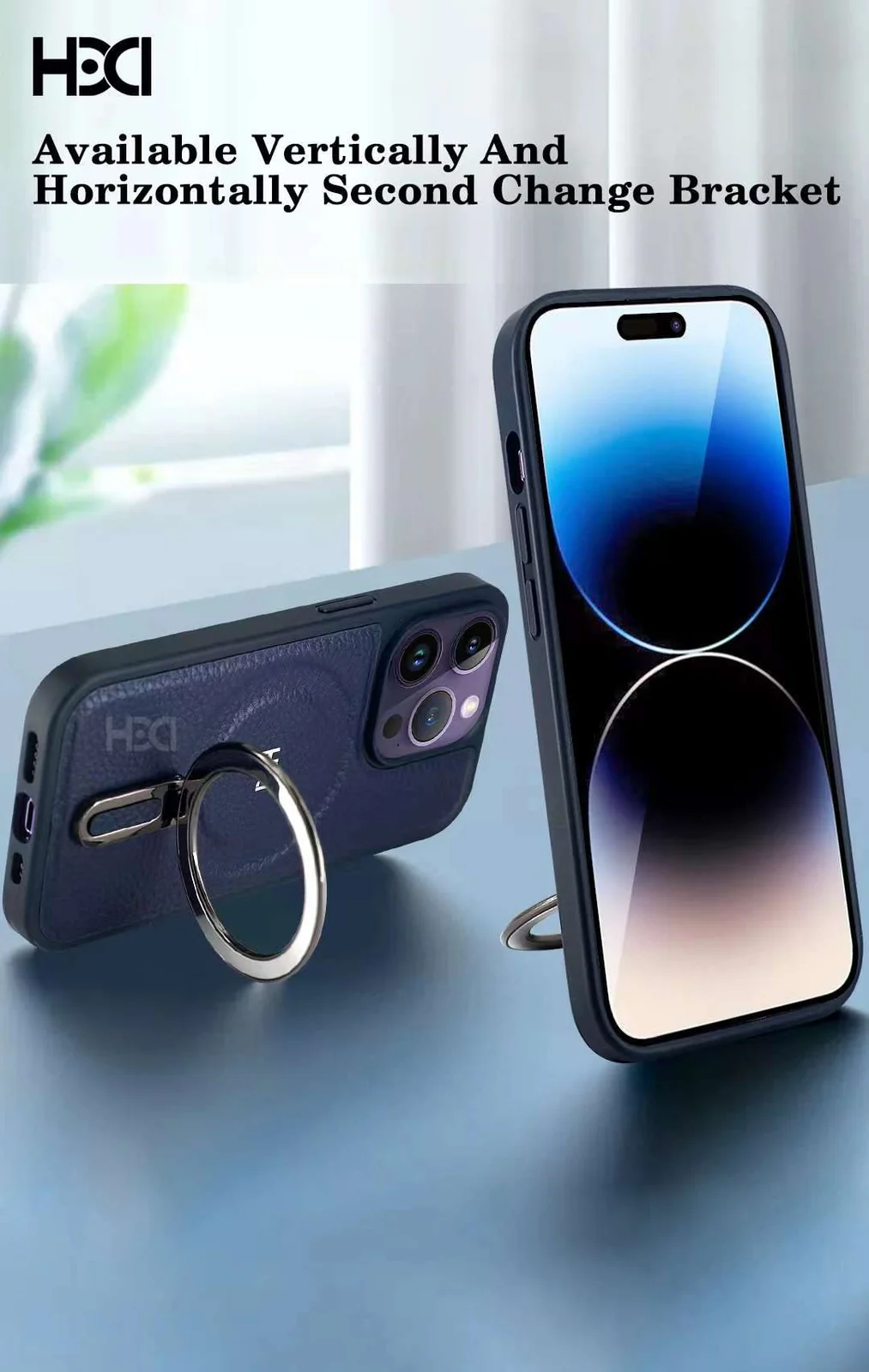 DL3 Mobilak Case Magnetic For Apple iPhone 11 Pro Max (6.5 Inch) [Compatible with MagSafe] with Stand, [Military Grade Drop Protection] Shockproof Leather Back Slim Protective Phone Case - Purple