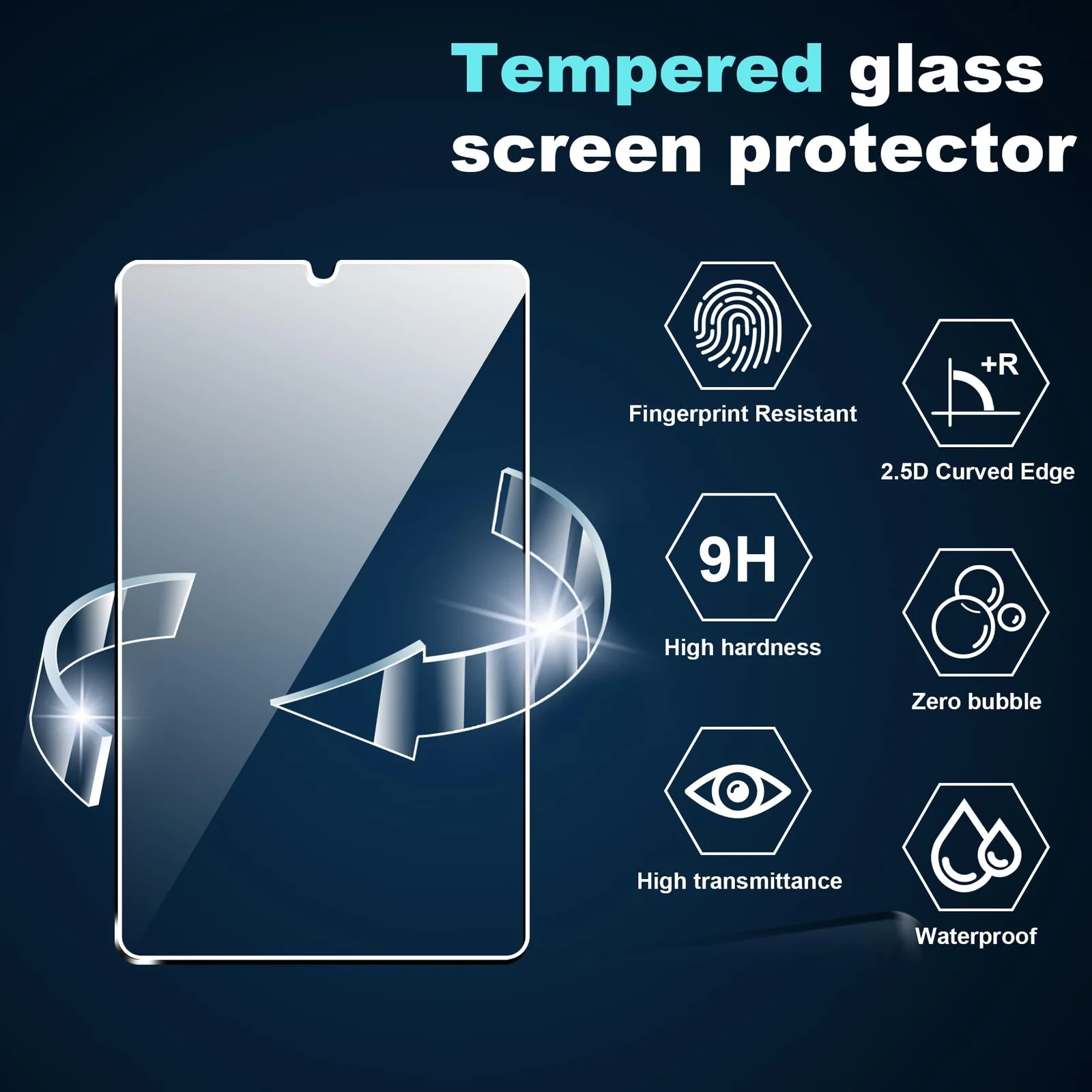 DL3 Mobilak Screen Protector For Xiaomi Redmi Pad SE 8.7 Inch Tablet Tempered Glass Film [HD Crystal ] [Easy Installation] [Scratch Resistant] [9H Hardness] - Clear