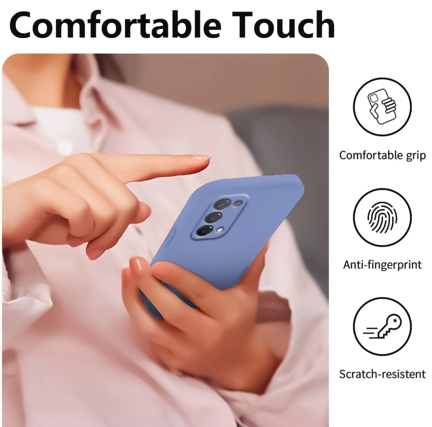 DL3 Mobilak Liquid Silicone Protective Case with Soft Microfiber Lining with Full Camera Protection for realme 7 Pro - Baby Blue