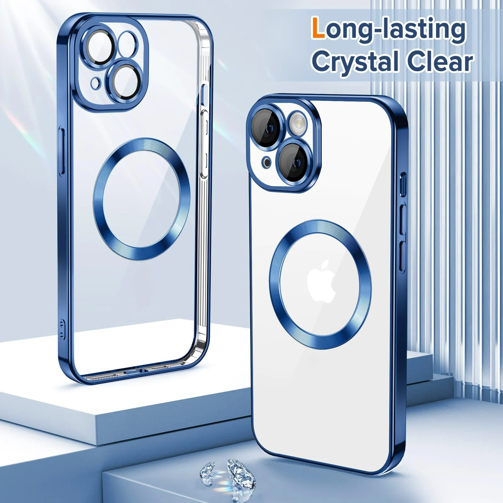 DL3 Mobilak Plated-Edge TPU Protective Case with Camera Protection for iPhone 13 - Blue