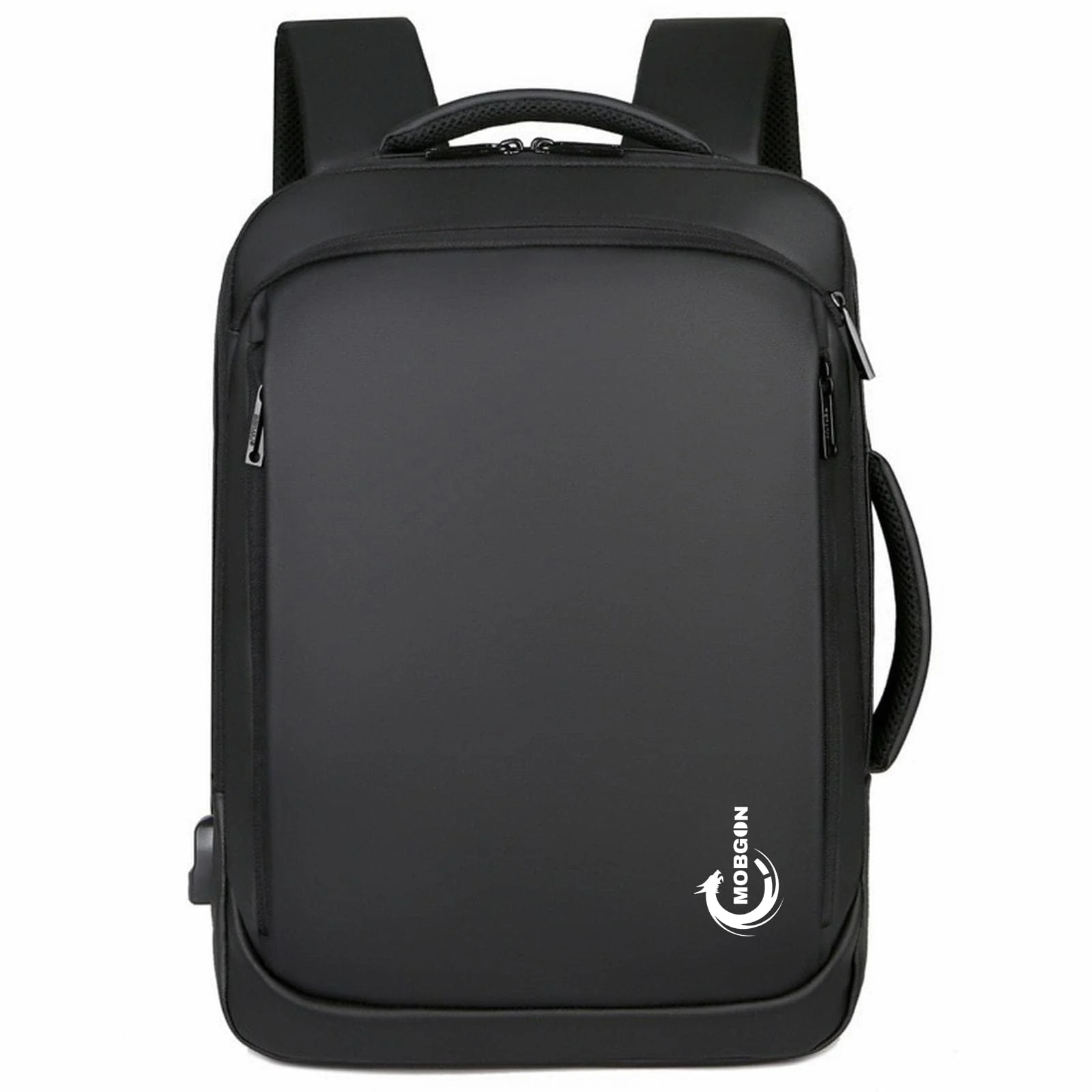 Mobigon Laptop Backpack 15.6 Inch, Business Slim Sturdy Laptops Backpack with USB Charging Port, Water Resistant Travel Backpack Computer Bag Gifts for Men & Women Fits, Surface, Notebook - Black