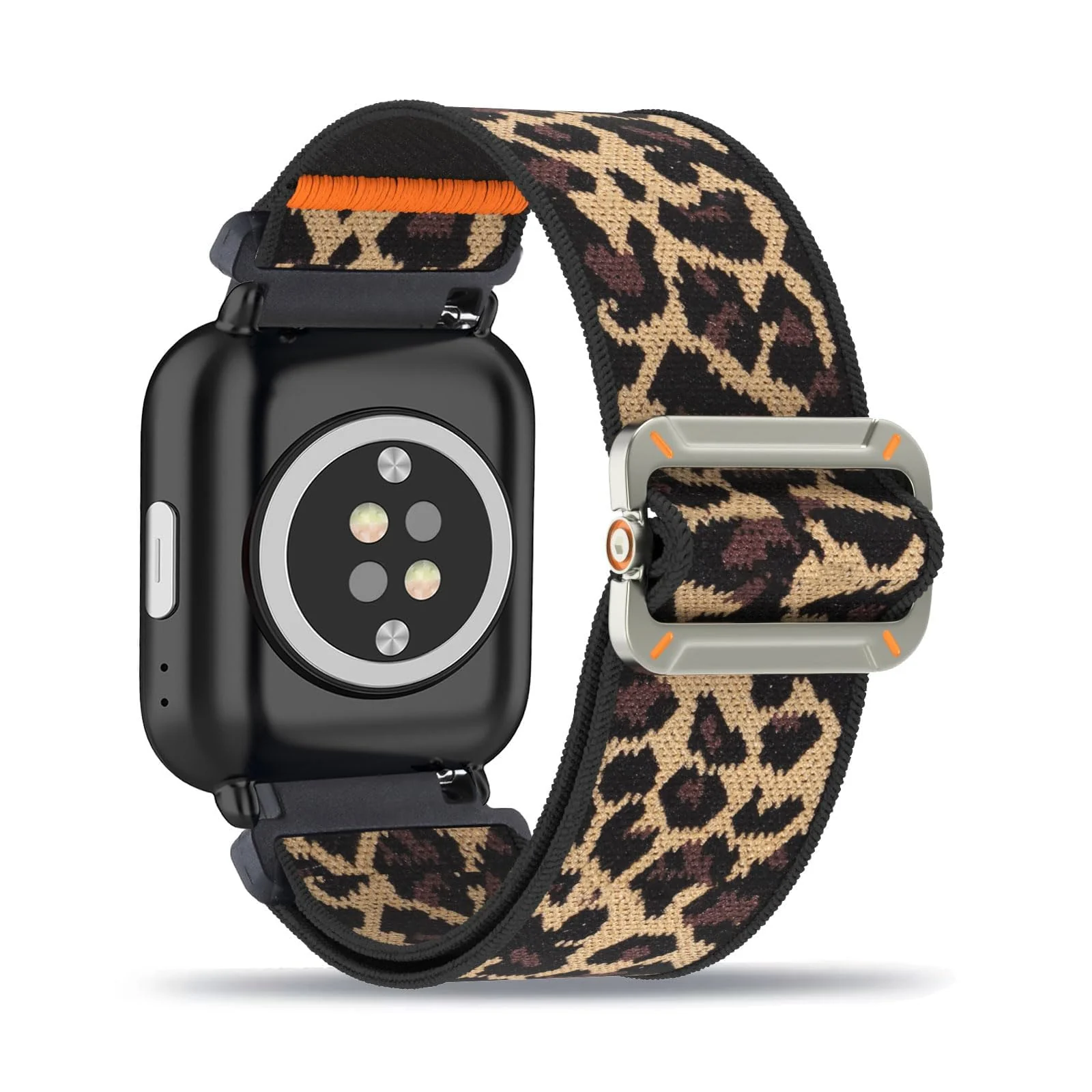 DL3 MOBILAK 22mm Elastic Nylon Parachute-Buckle Watch Strap for 22mm watch lugs - Brown Leopard