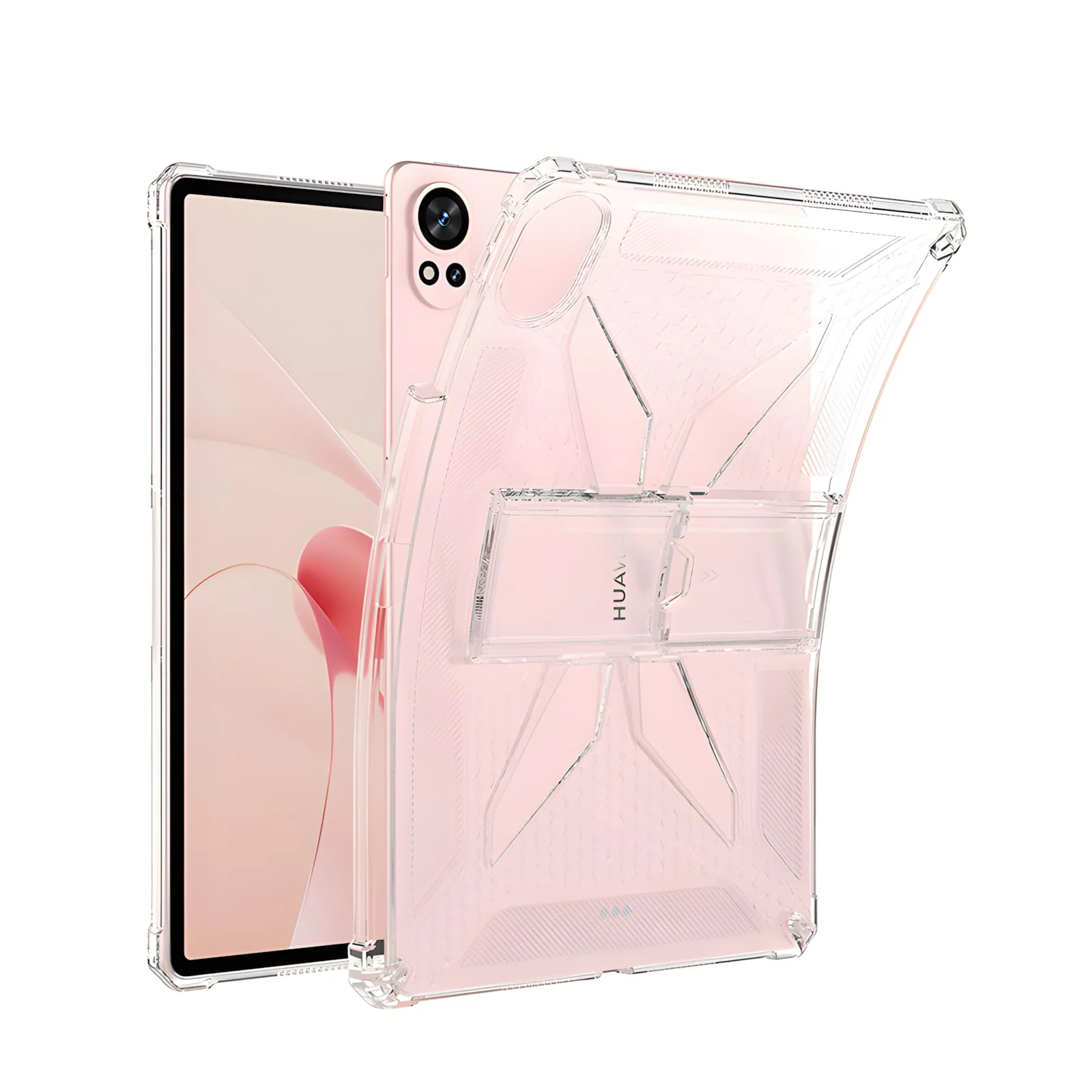 DL3 Mobilak Transparent Stand Case for Huawei MatePad Air 12 inch 2024/Matepad 12X 2024 Shockproof, Thin Slim Lightweight Anti-Yellowing Bumper, Kickstand Cover, with Pencil Holder - Clear