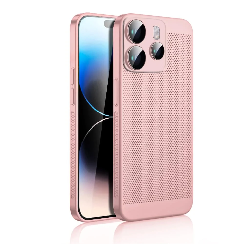 DL3 Mobilak PC Protective Case for Xiaomi Redmi Note 14 4G (Not 5G) Heat Dissipation Case with Camera Protection and Shockproof Design - Pink