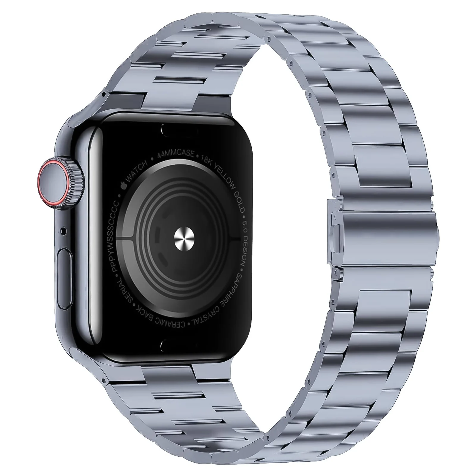 DL3 Mobilak Band For Apple Watch Ultra Band 49mm 45mm 44mm 42mm 41mm 40mm 38mm, Metal Stainless Steel Strap for Apple Watch Series 8 Ultra 7 6 5 4 3 2 1 Se (42MM/44MM/45MM/49MM) - Grey