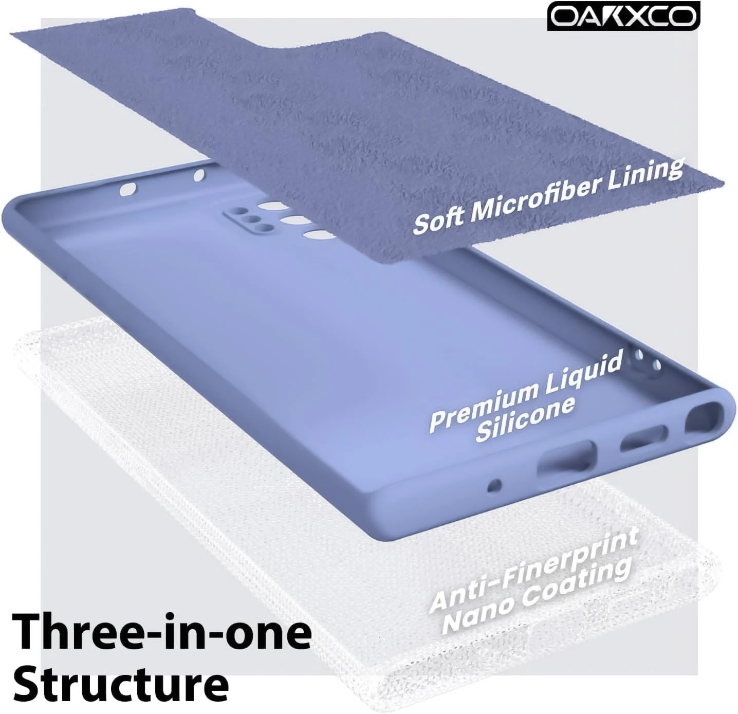 DL3 Mobilak Liquid Silicone Protective Case for Samsung Galaxy Note10 Plus with Microfiber Lining and Shockproof Design - Baby Blue