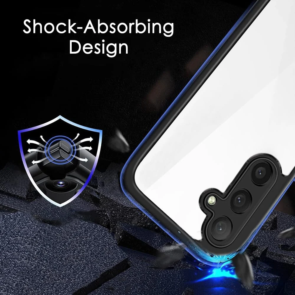 DL3 Mobilak Soft Silicone Protective Case for Samsung Galaxy A24 4G with Camera Protection and Military-Grade Protection - Black