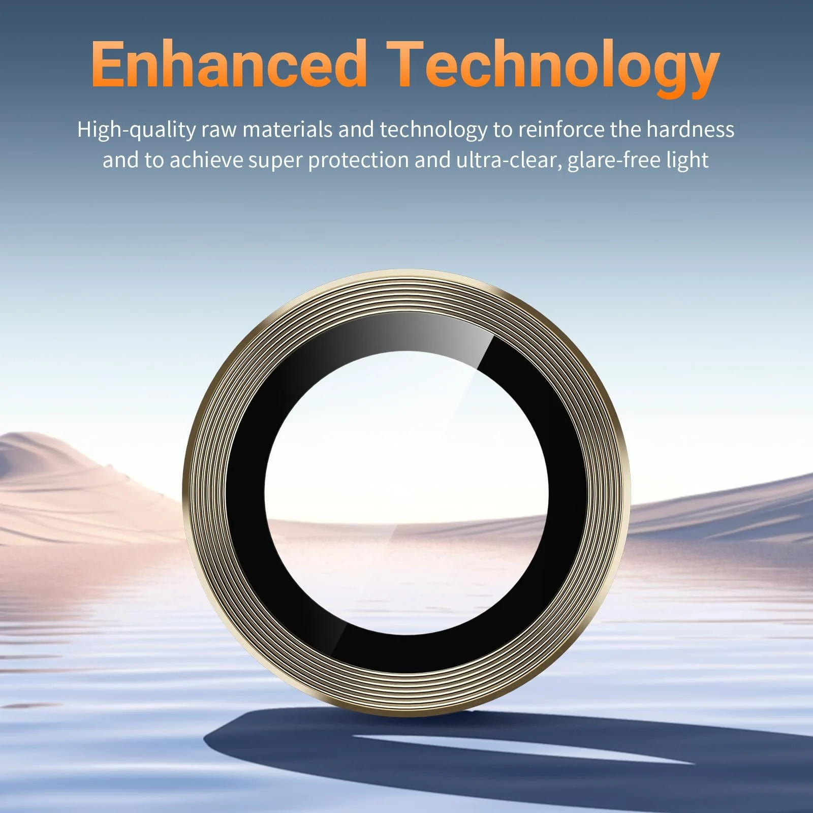 DL3 Mobilak Camera Lens Protector for Samsung Galaxy S24 FE Accessories, 9H Tempered Glass Metal Individual Ring Camera Cover Screen Protector for Samsung S24 FE, Case Friendly, Anti Scratch - Gold