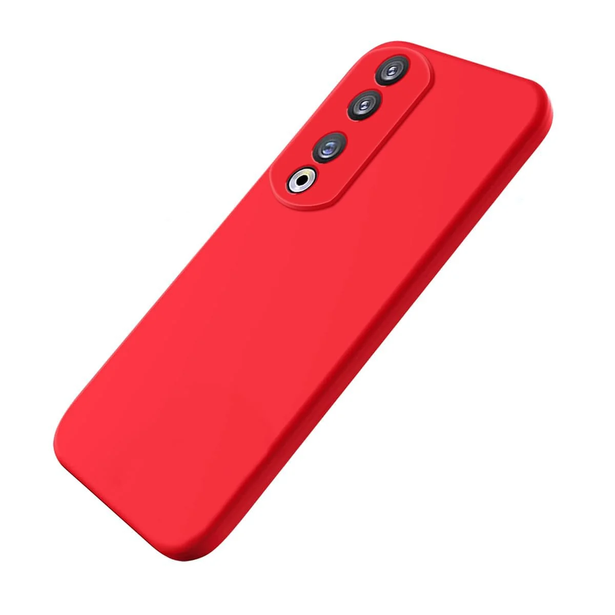 DL3 Mobilak Soft Silicone Protective Case for Honor 90 with Microfiber Lining and Shockproof Design - Red