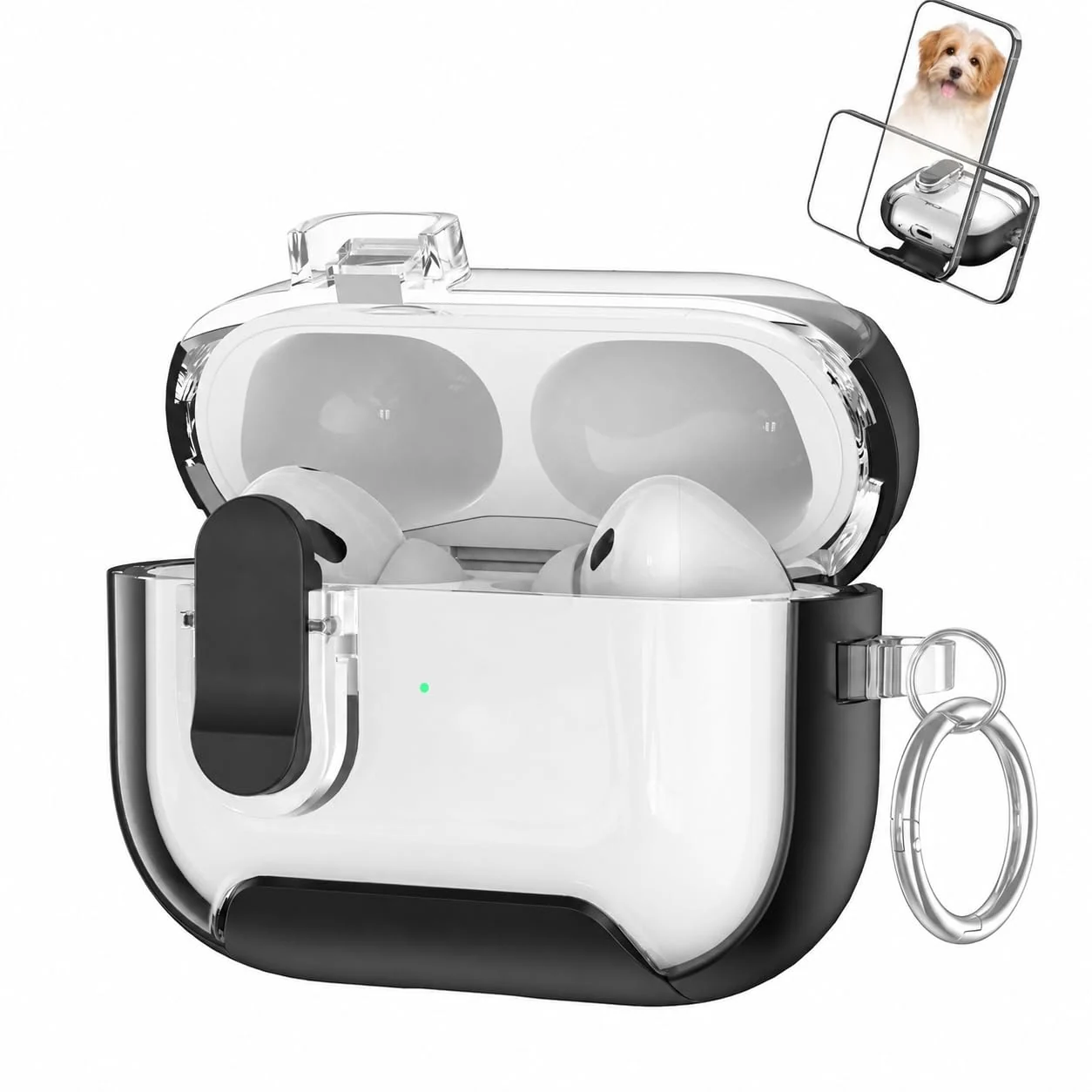 Mobigon Case for Airpod Pro Case Cover with Lock, Compatible with AirPods Pro 2nd Generation/1st Generation (2023/2022/2019), Shockproof Cover for AirPods Pro 2 Case Men Women