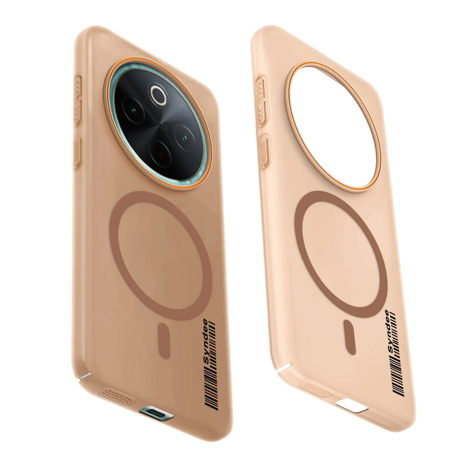 DL3 Mobilak Translucent Matte Case for Xiaomi Redmi Note 15 5G / 4G / Poco M8 5G, Compatible with MagSafe accessories, Shock-absorbing protection, Integrated ring holder - Brown