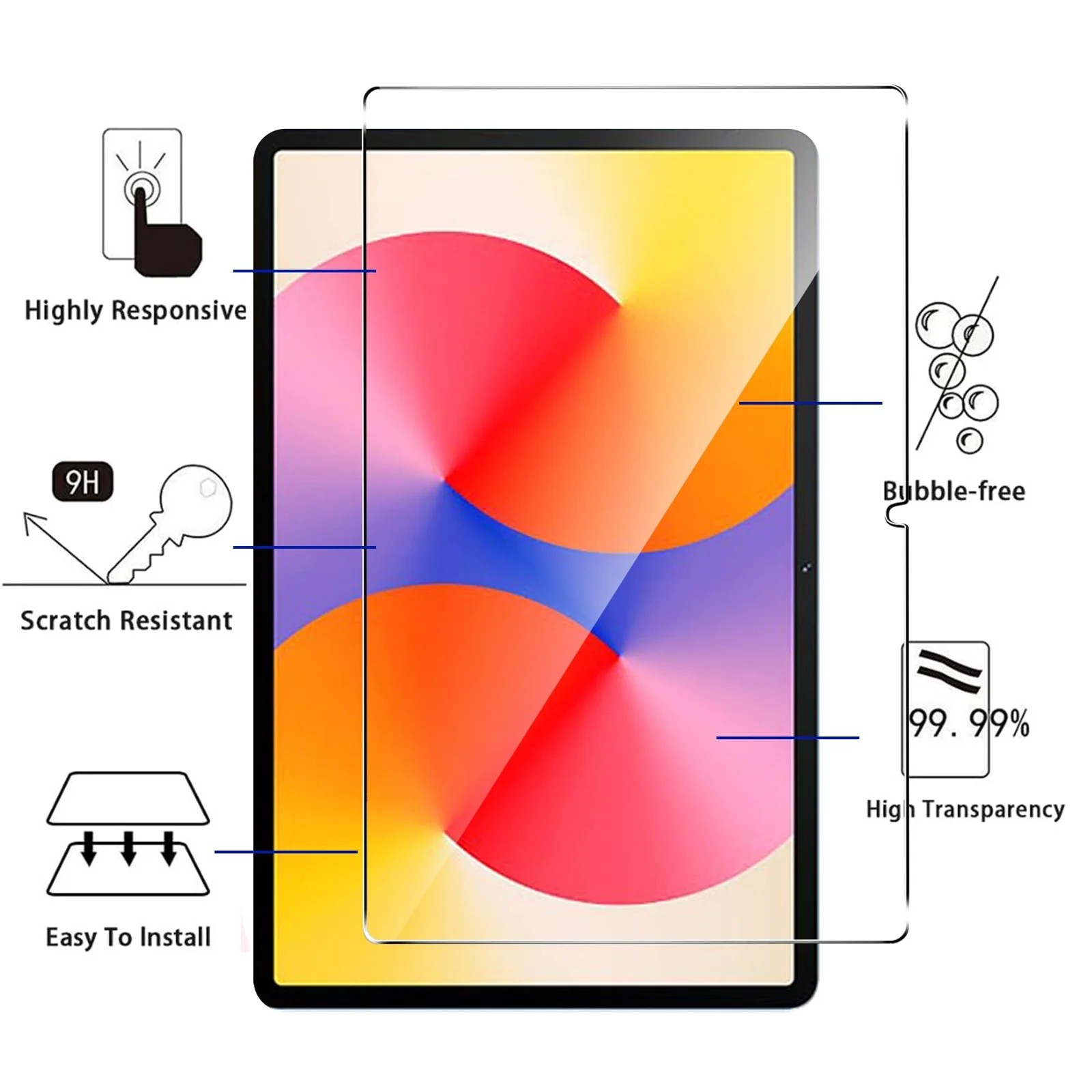 "DL3 Mobilak Screen Protector For Huawei MatePad SE 11"" 2024 Tempered Glass Film [HD Crystal ] [Easy Installation] [Scratch Resistant] [9H Hardness] - Clear"