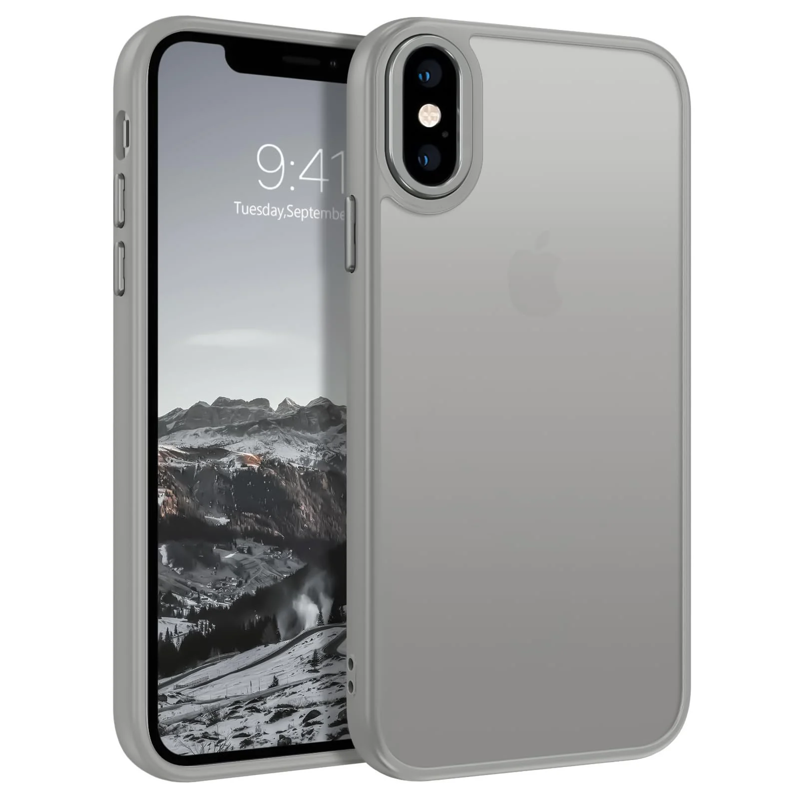 Dl3 Mobilak Case for iPhone X/iphone XS Case Magnetic Translucent Matte Phone Cases Thin Slim Fit Shockproof Bumper Protective Cover for Women Men Girls (Gray)