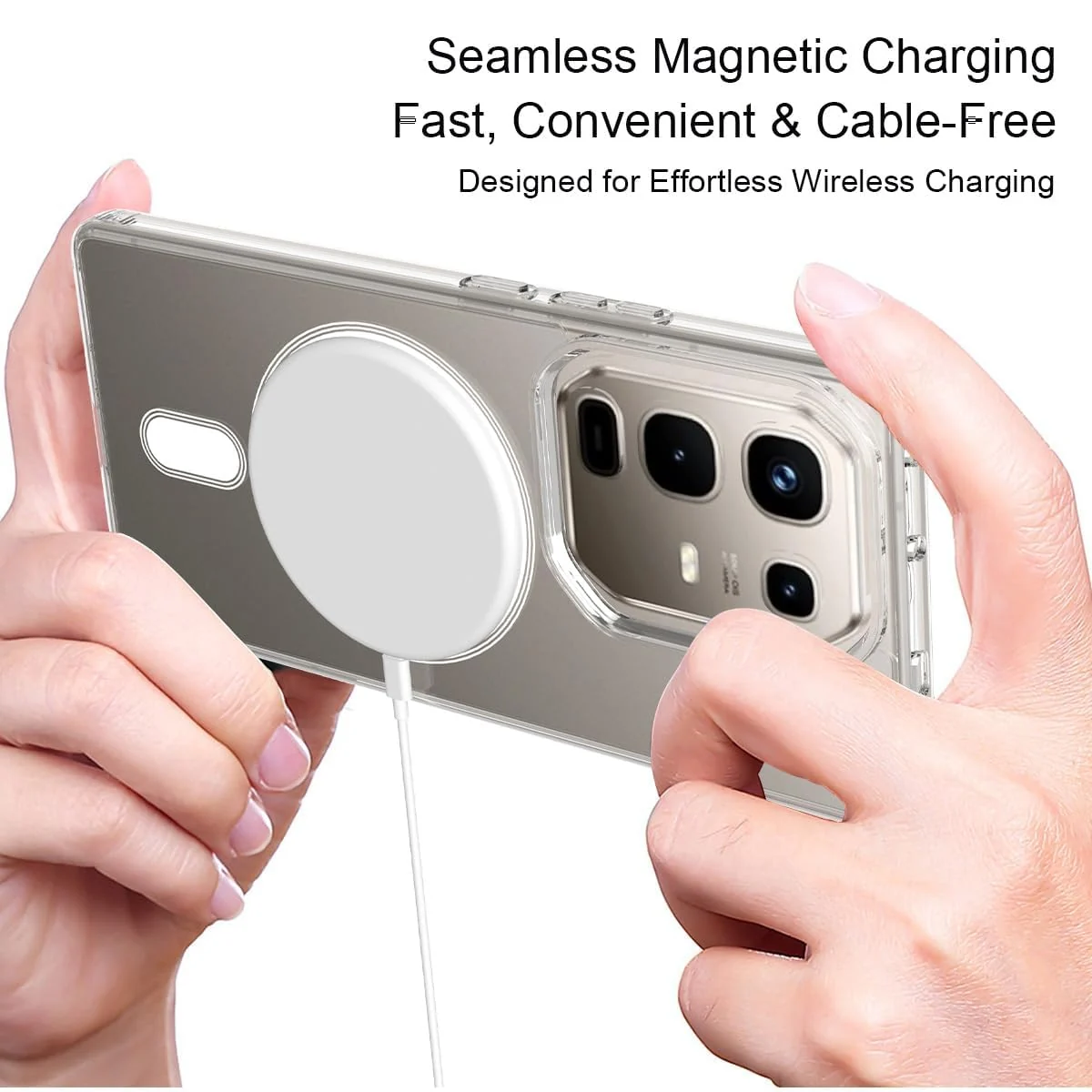 MOBIGON Slim Magnetic MagSafe-Compatible Phone Case for Infinix Note 50S, Clear