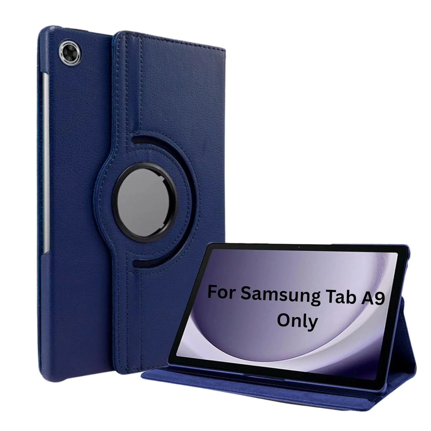 DL3 Mobilak Protective Cover for Samsung Galaxy Tab A9 8.7-inch (SM-X110/X115/X117), 360° Rotatable Smart Stand, Leather Folio Flip Cover with Multi-Angle Viewing, Auto Wake Sleep