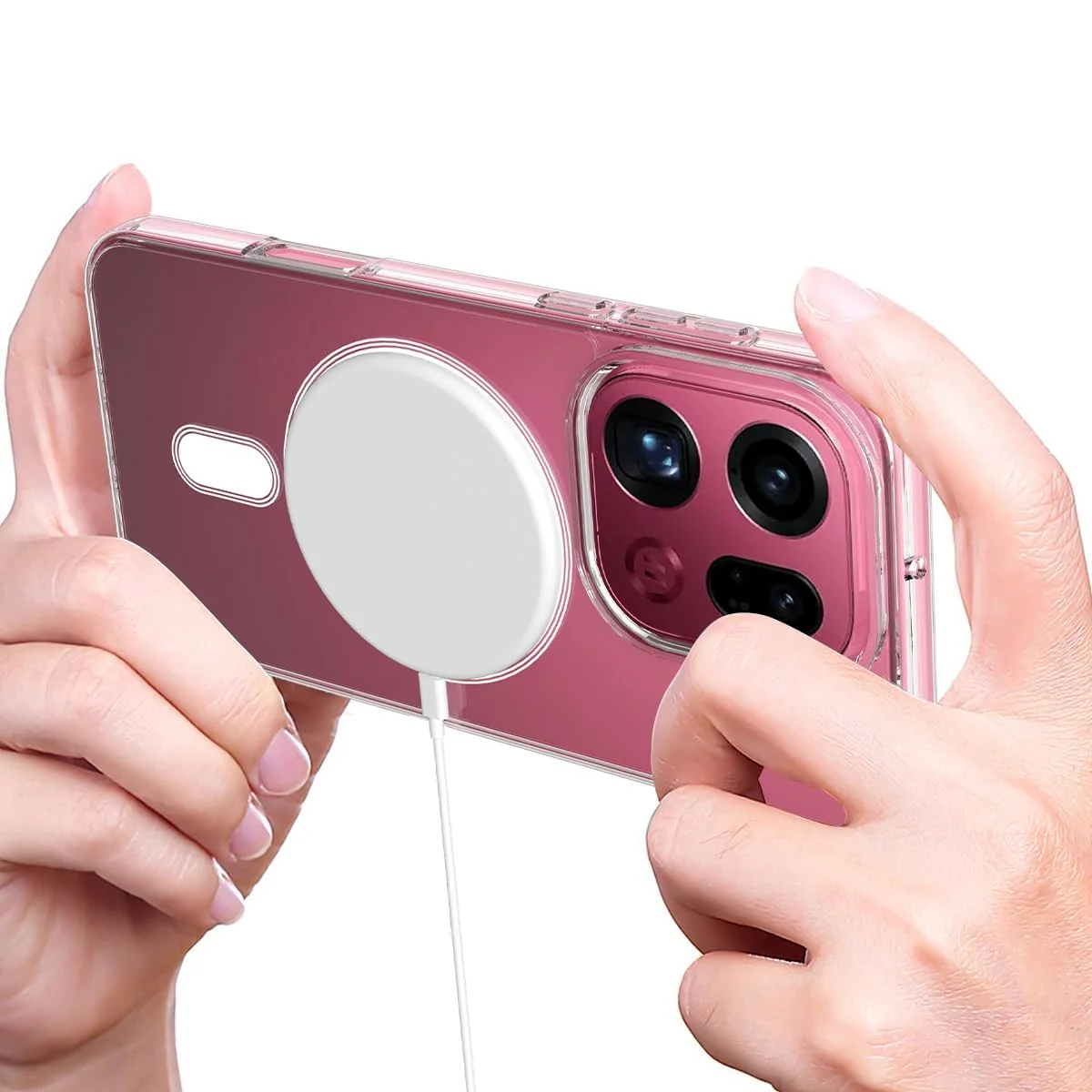 MOBIGON Slim Magnetic MagSafe-Compatible Phone Case for OPPO Find X9 Pro, Clear