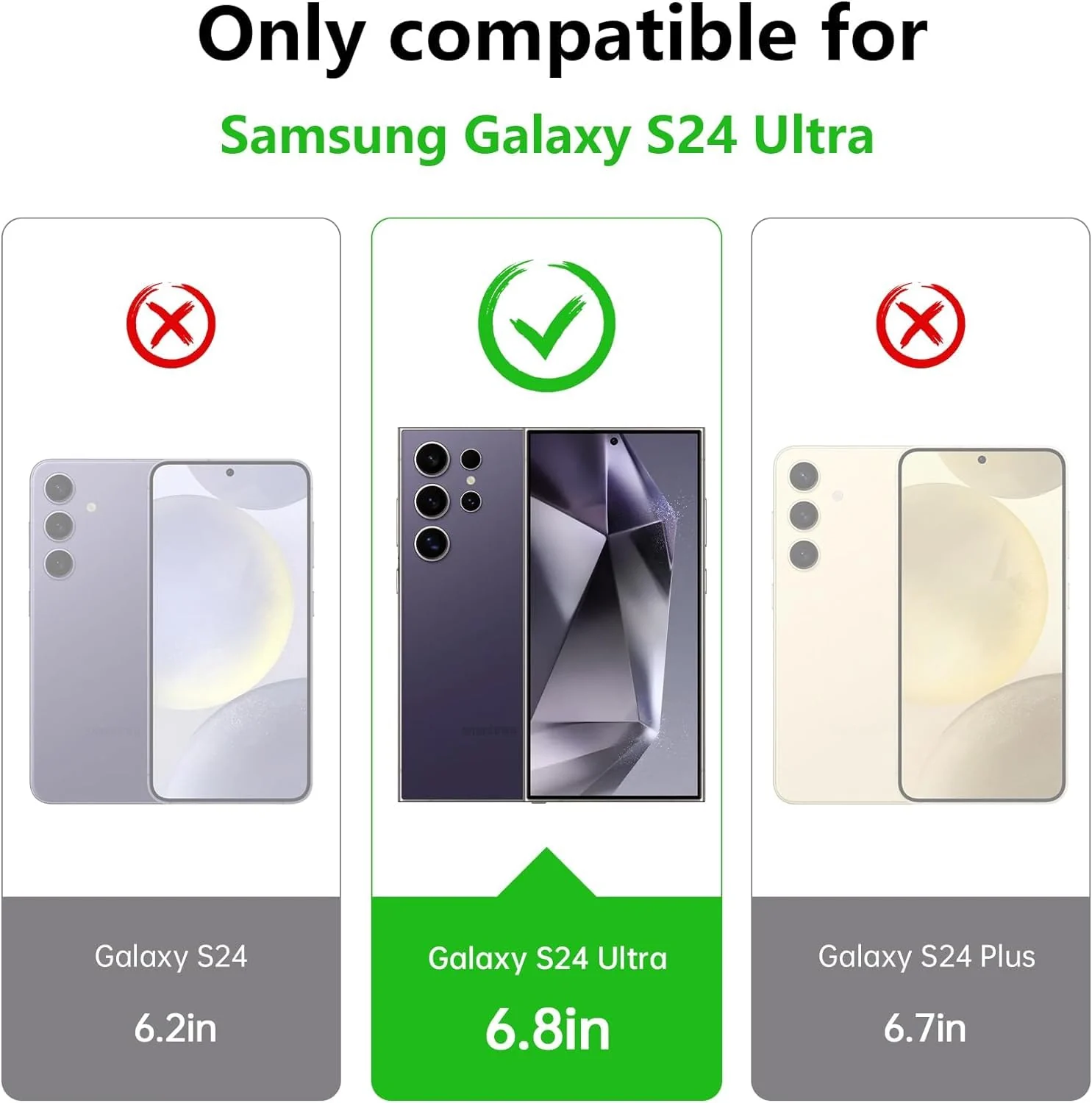 DL3 Mobilak Case Compatible with Samsung Galaxy S24 Ultra 5G, Cover Silicone TPU Gorilla Anti-shock Shockproof Corners - Clear