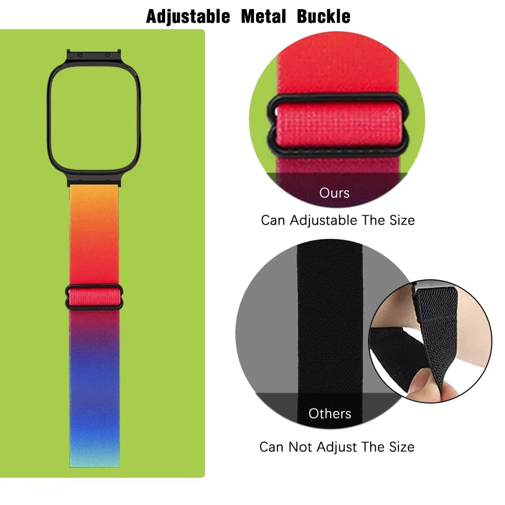 DL3 Mobilak Strap Compatible with Xiaomi Mi Watch Lite/Redmi Watch Bracelets, Nylon Replacement Strap Sport PU Protective Case + Watch Strap For Xiaomi Mi Watch Lite With Metal Cover - Black