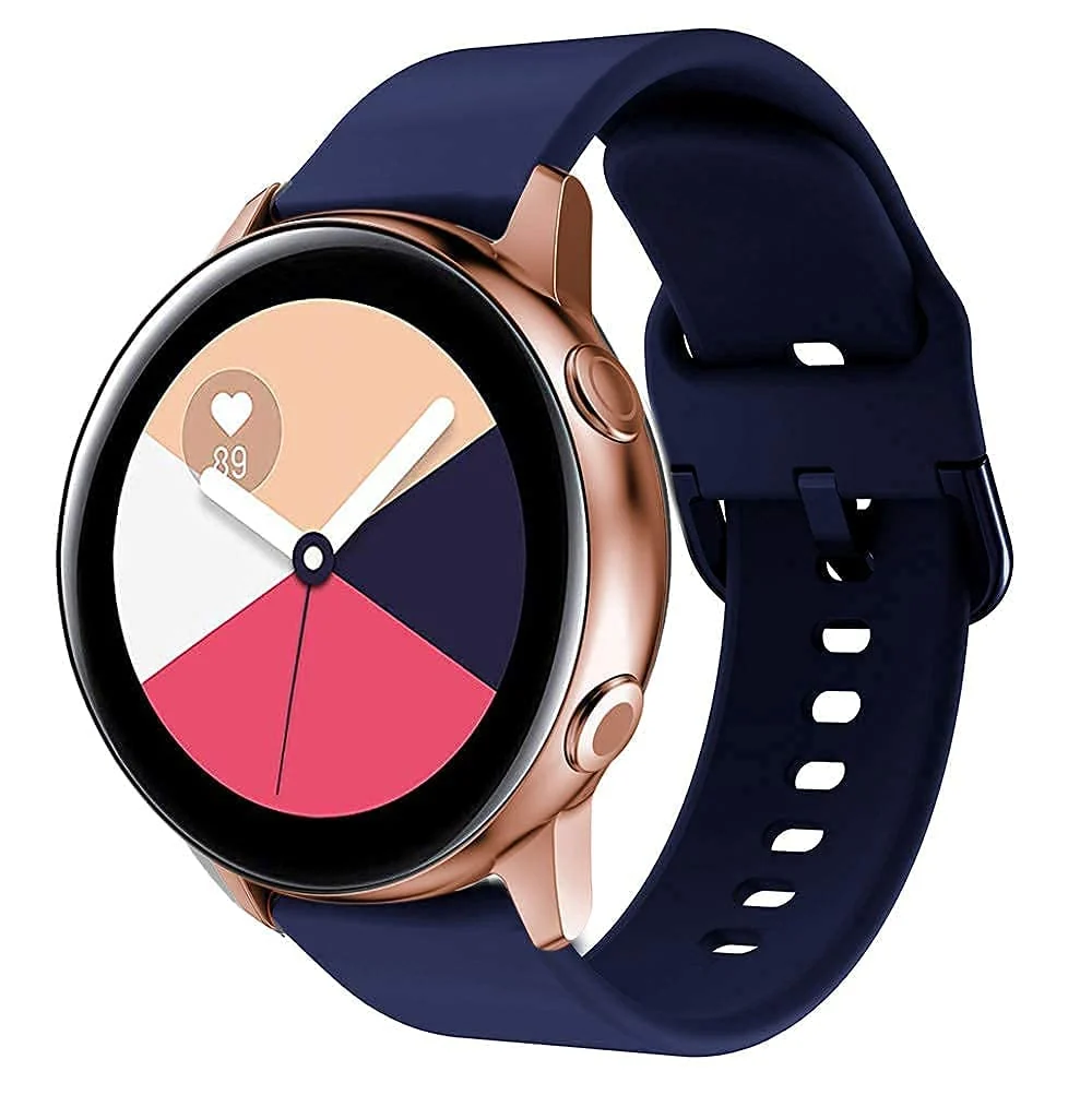 DL3 MOBILAK Silicone Buckle Bands 22MM Strap Compatible with Samsung galaxy watch3 45mm/galaxy 46mm/Gear S3/Compatible with Huawei watch GT3 46MM/GT2E/GT2 Pro/GT GT2 46MM/Honor Magic Watch2 - Blue