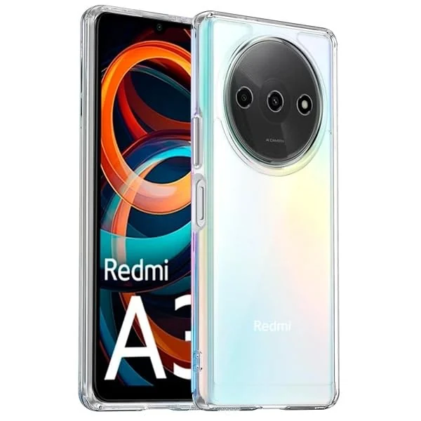 DL3 Mobilak Case Compatible with Xiaomi Redmi A3 Case Crystal Soft TPU Gel Case Flexible Silicone Anti-Scratch Camera Protection TPU Cover - Clear