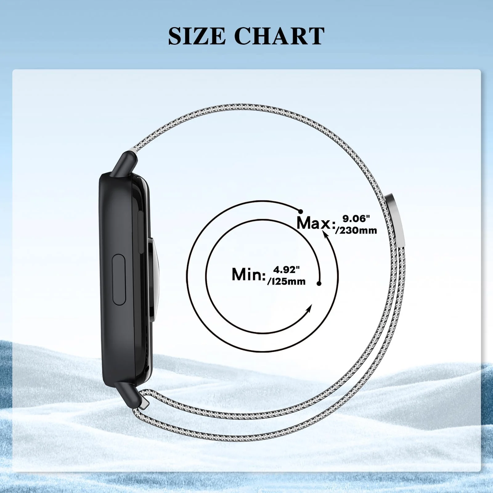 DL3 MOBILAK Milanese Magnetic Stainless-Steel Watch Strap for Xiaomi Redmi Watch 5 Lite and 5 Active - Silver