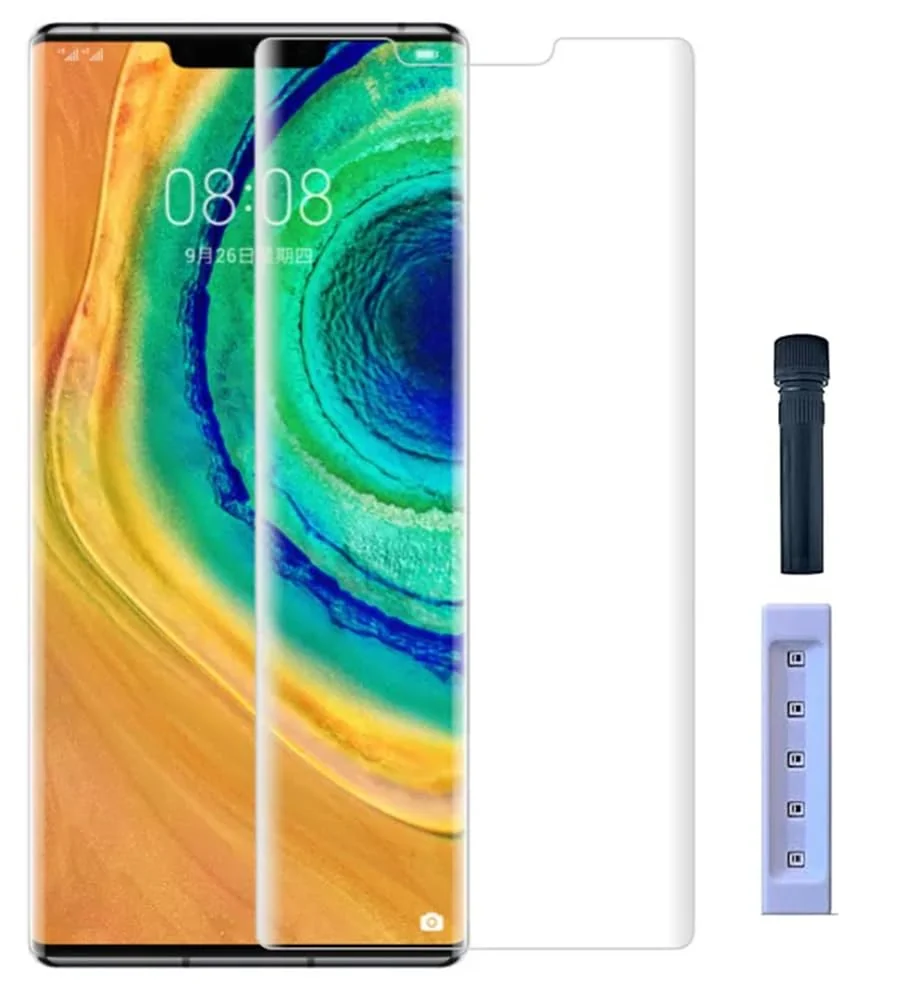 MOBIGON Liquid UV Tempered Glass Screen Protector for Huawei Mate 30 Pro, Clear