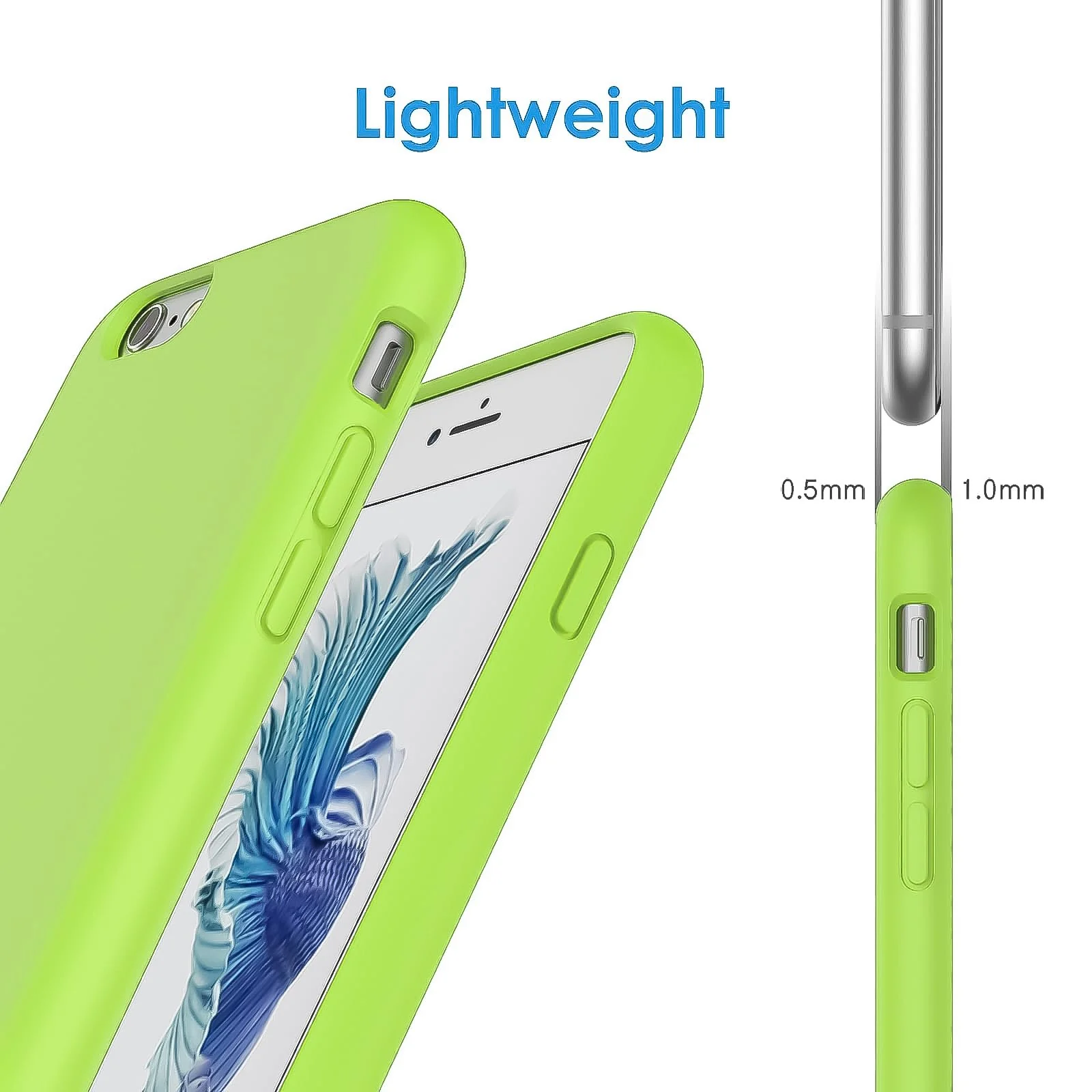 DL3 Mobilak Liquid Silicone Protective Case for iPhone 6 / 6S with Camera Protection and Microfiber Lining - Lemon