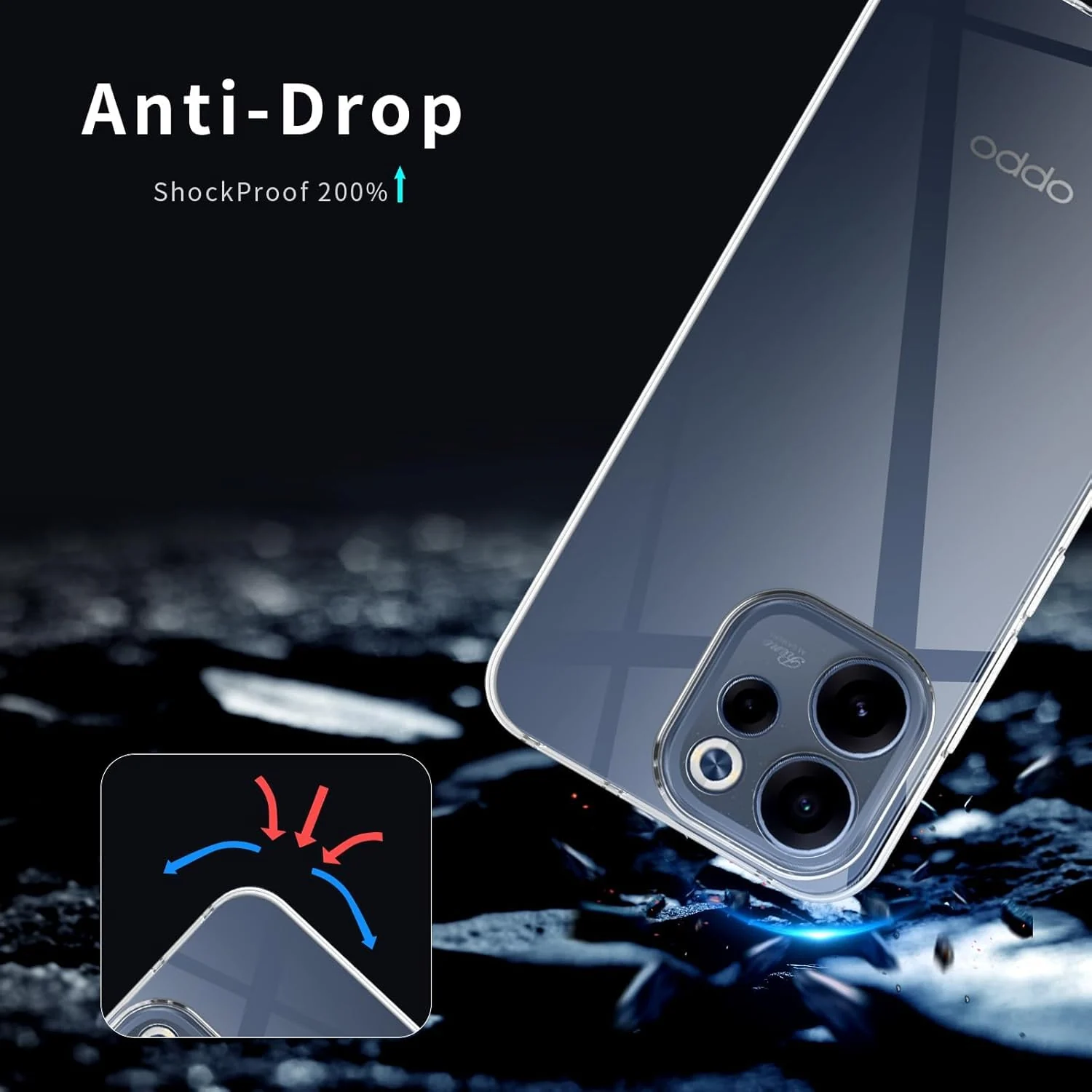DL3 Mobilak Case Compatible with OPPO Reno 15F / Reno 15 F 5G, Case Crystal Soft TPU Gel Case Flexible Silicone Anti-Scratch Camera Protection TPU Cover - Clear