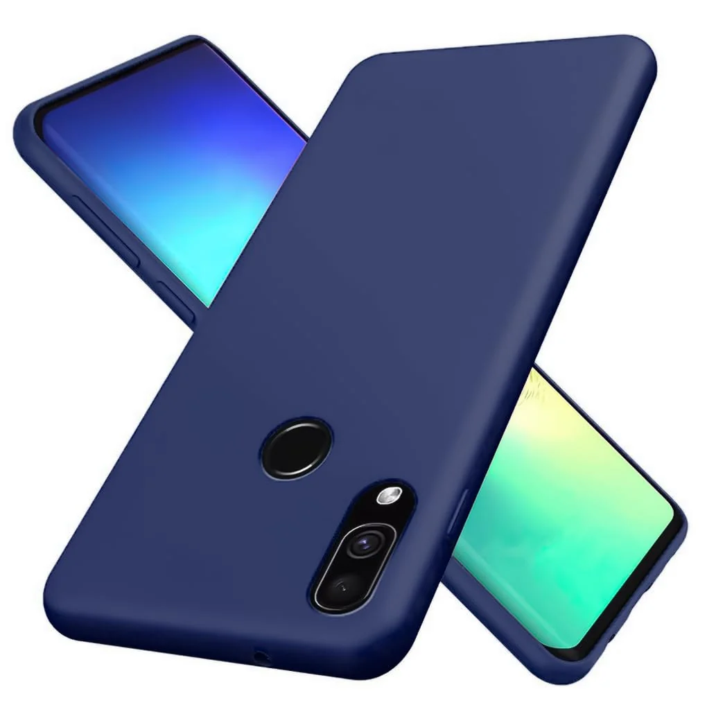 DL3 Mobilak Soft Silicone Protective Case for Huawei nova 3i with Microfiber Lining and Shockproof Design - Blue 1