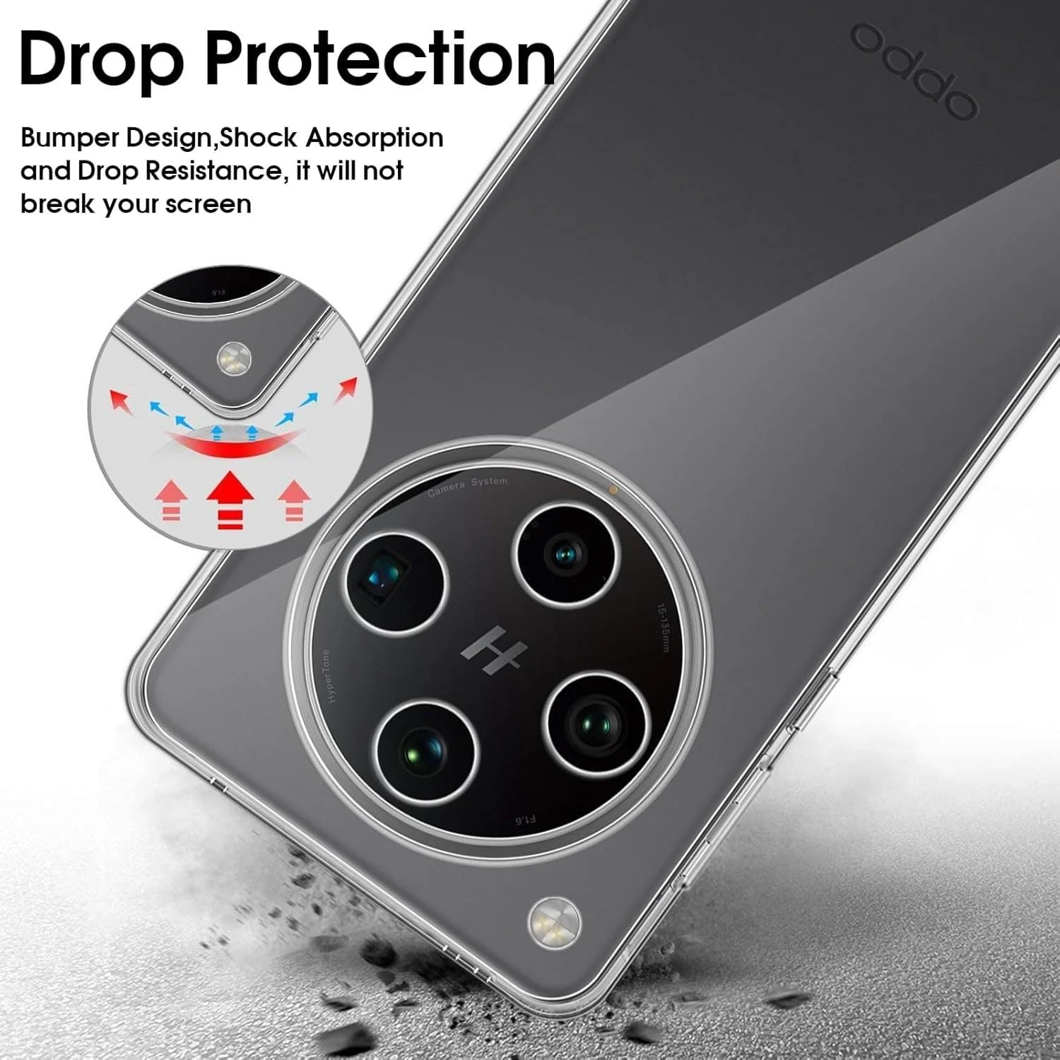 DL3 Mobilak Protective Case Compatible with OPPO Find X8 Pro 5G Cover, Mobile Phone Case Thin Soft Silicone Anti-Yellow Protective Case - Clear