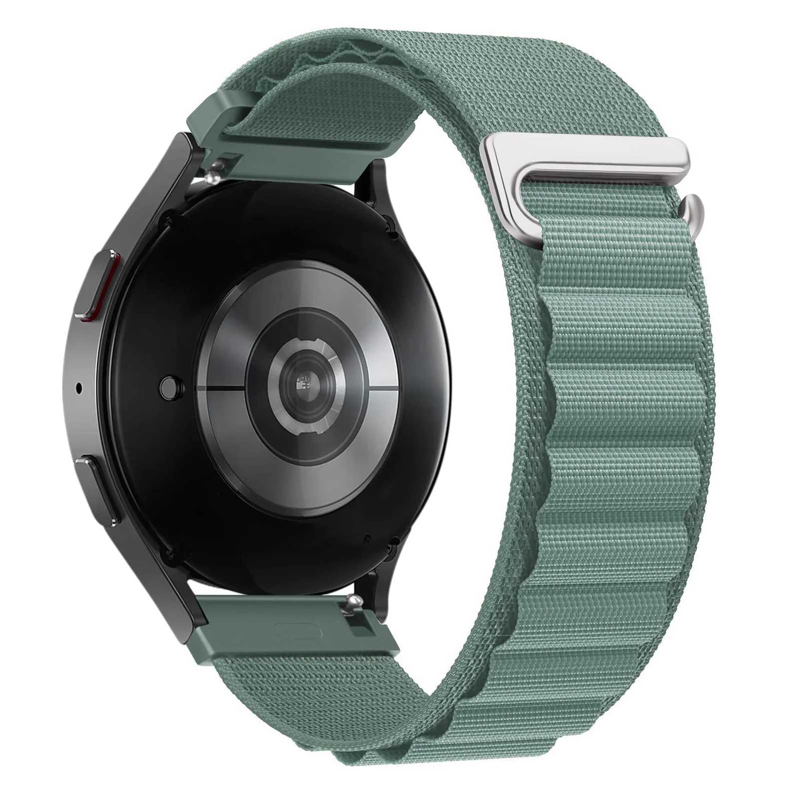 DL3 Mobilak Alpine Loop Bands Sport Nylon 20MM For Samsung Galaxy Watch 7 6 5 4 40mm 44mm/5 Pro 45mm/S2 classic/active 2 40mm 44mm/Amazfi GTS 2/2e/GTS 3/3 Pro/GTS 4/GTS 2 Mini/3 Mini/4 Mini/Bip 3 Pro - Pine Green