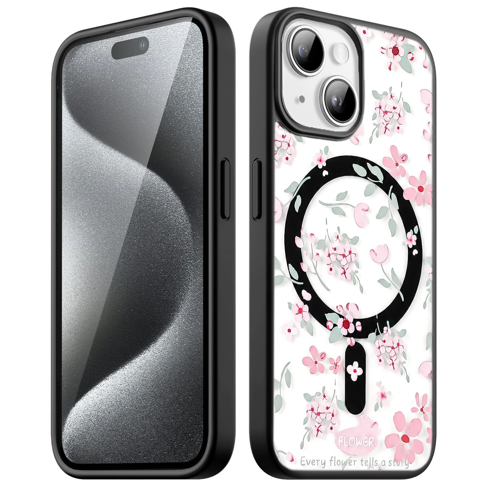 iPhone 13 / iPhone 14 6.1-Inch — DL3 MOBILAK Clear Three-Layer Protective Phone Case for Apple iPhone 13 and iPhone 14