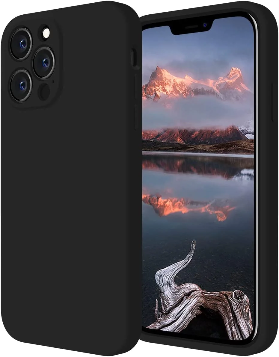 DL3 Mobilak Liquid Silicone Case for iPhone 11 Pro (5.8 Inch), Camera protection, Anti-fingerprint finish - Black