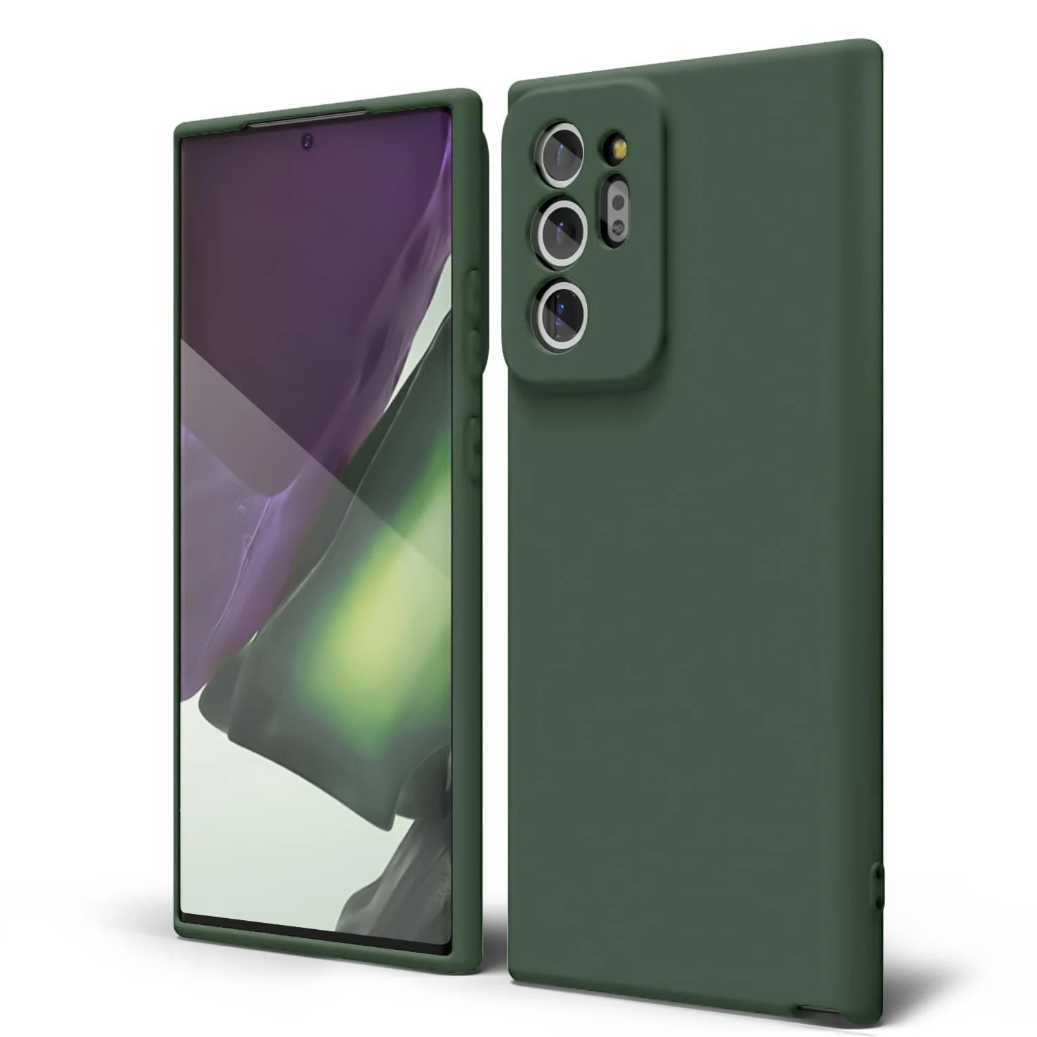 DL3 Mobilak Samsung Galaxy Note 20 Ultra Case, Soft Flexible Silicone Gel Rubber Bumper Cover, Full Body Shockproof Protective Phone Case - Green