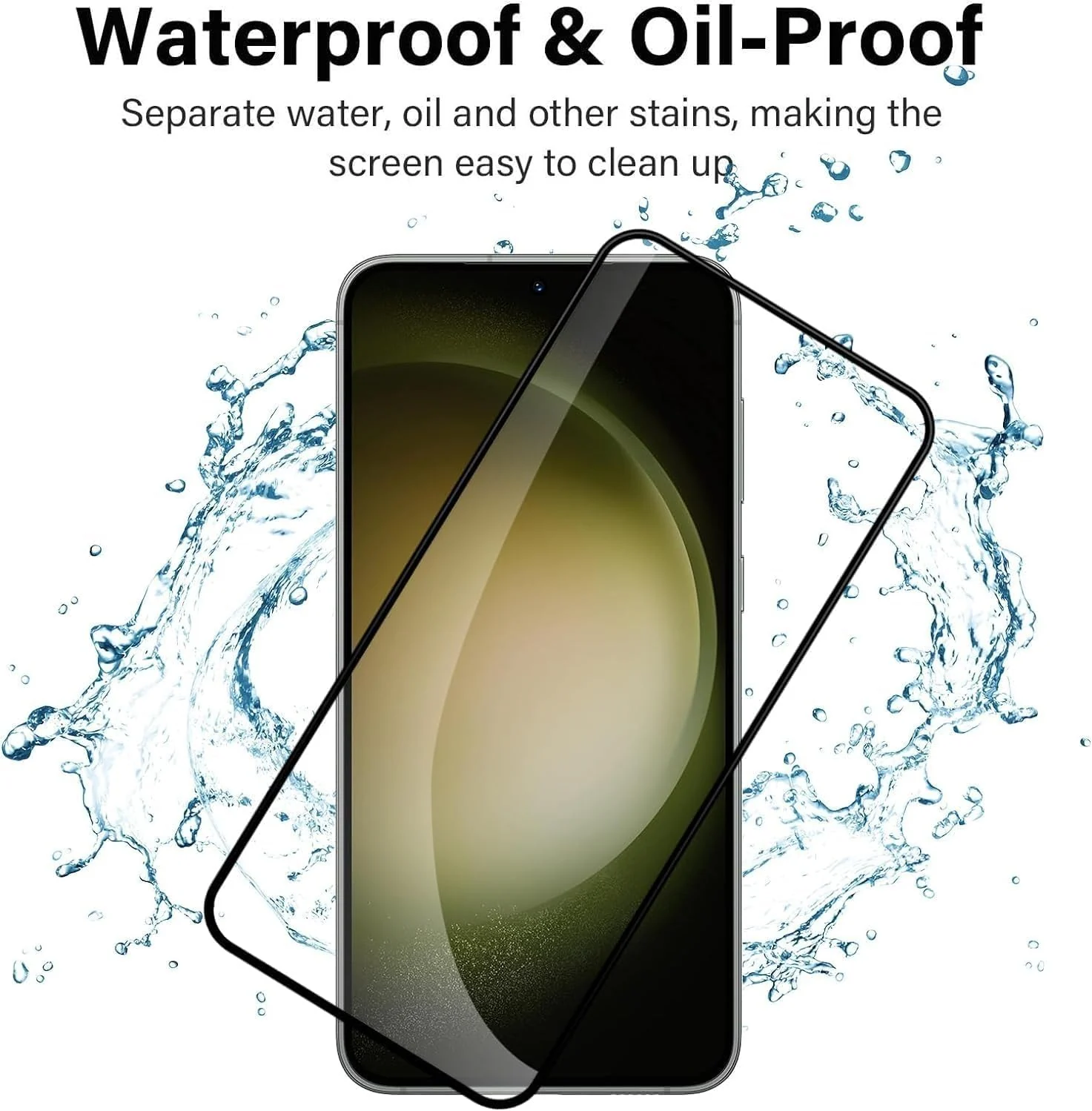 DL3 Mobilak 5D Curved Full Glass Screen Protector For Samsung Galaxy S24 Plus Frame Protector - Black