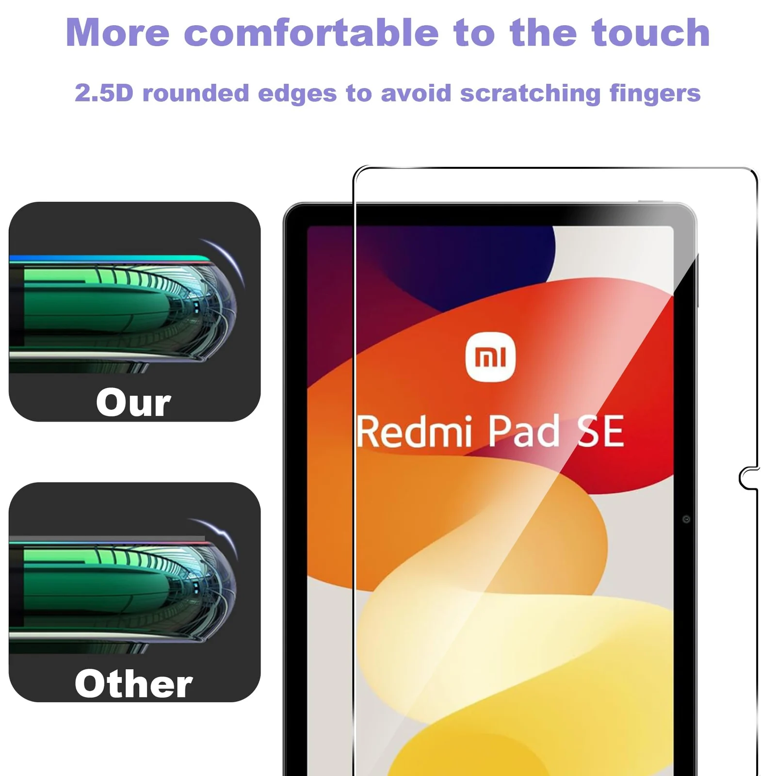 DL3 Mobilak Screen Protector For Xiaomi Redmi Pad SE 2023 11 Inch Tempered Glass Film [HD Crystal ] [Easy Installation] [Scratch Resistant] [9H Hardness] - Clear