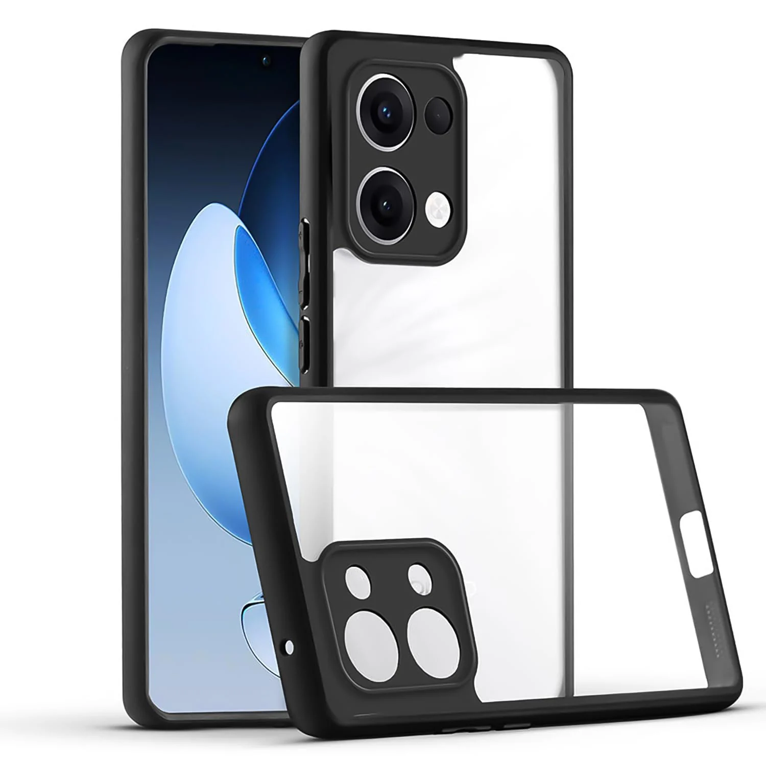 DL3 Mobilak Rugged Protective Case for OPPO Reno 13 5G / OPPO Reno13 5G, Camera protection, Shock-absorbing protection, Scratch-resistant surface - Black