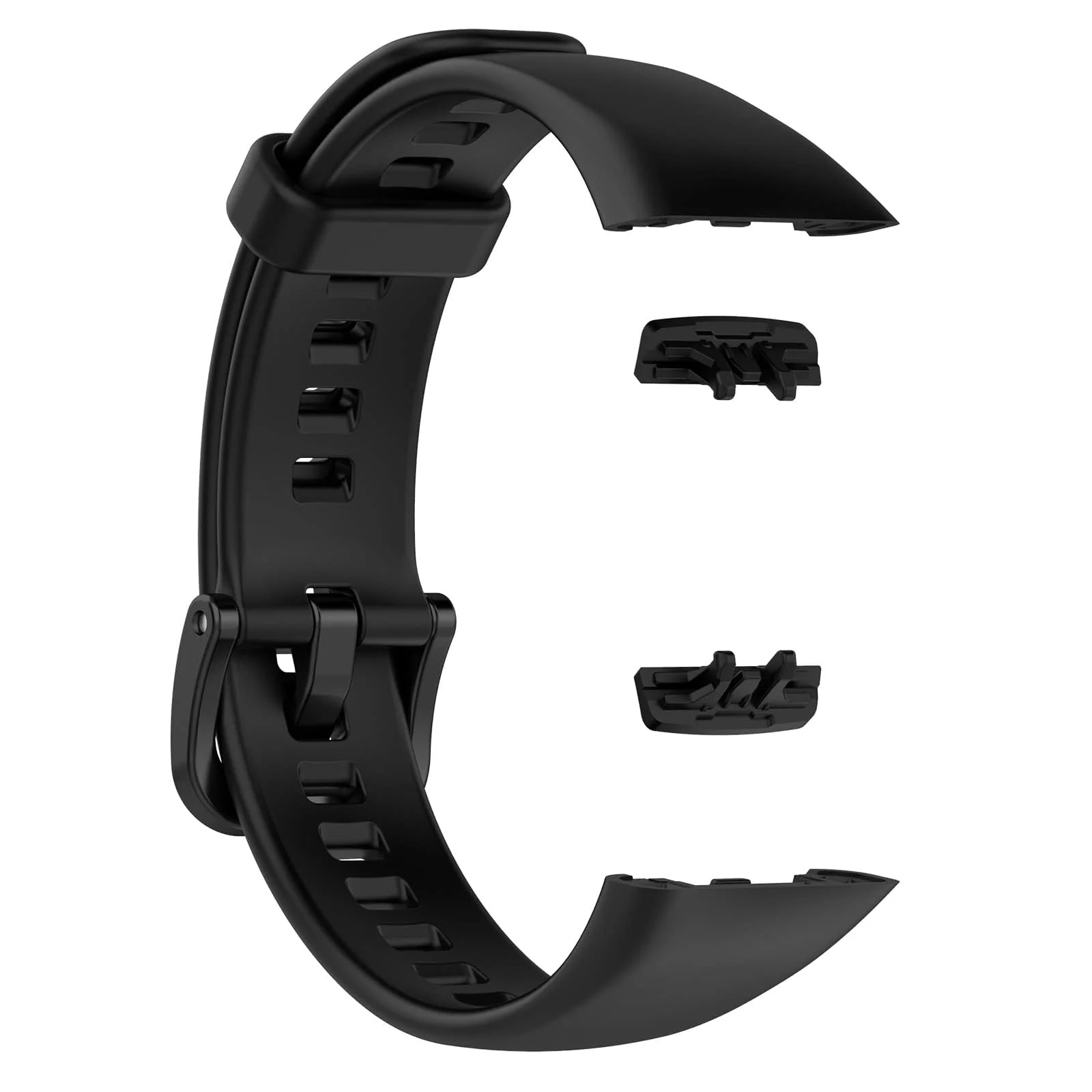 DL3 Mobilak Bracelet Compatible With Huawei Band 6/Honor Band 6/Band 6 Pro/Band 6 NFC Wristbands for Men Women, Silicone Strap, Waterproof Sports Replacement Straps - Black