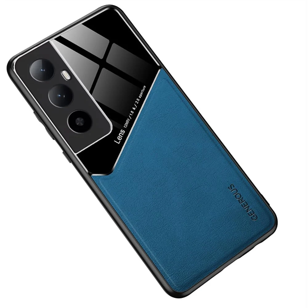 DL3 Mobilak Magnetic Car-Mount Case for realme C65 4G with Camera Protection and Shockproof Design - Blue