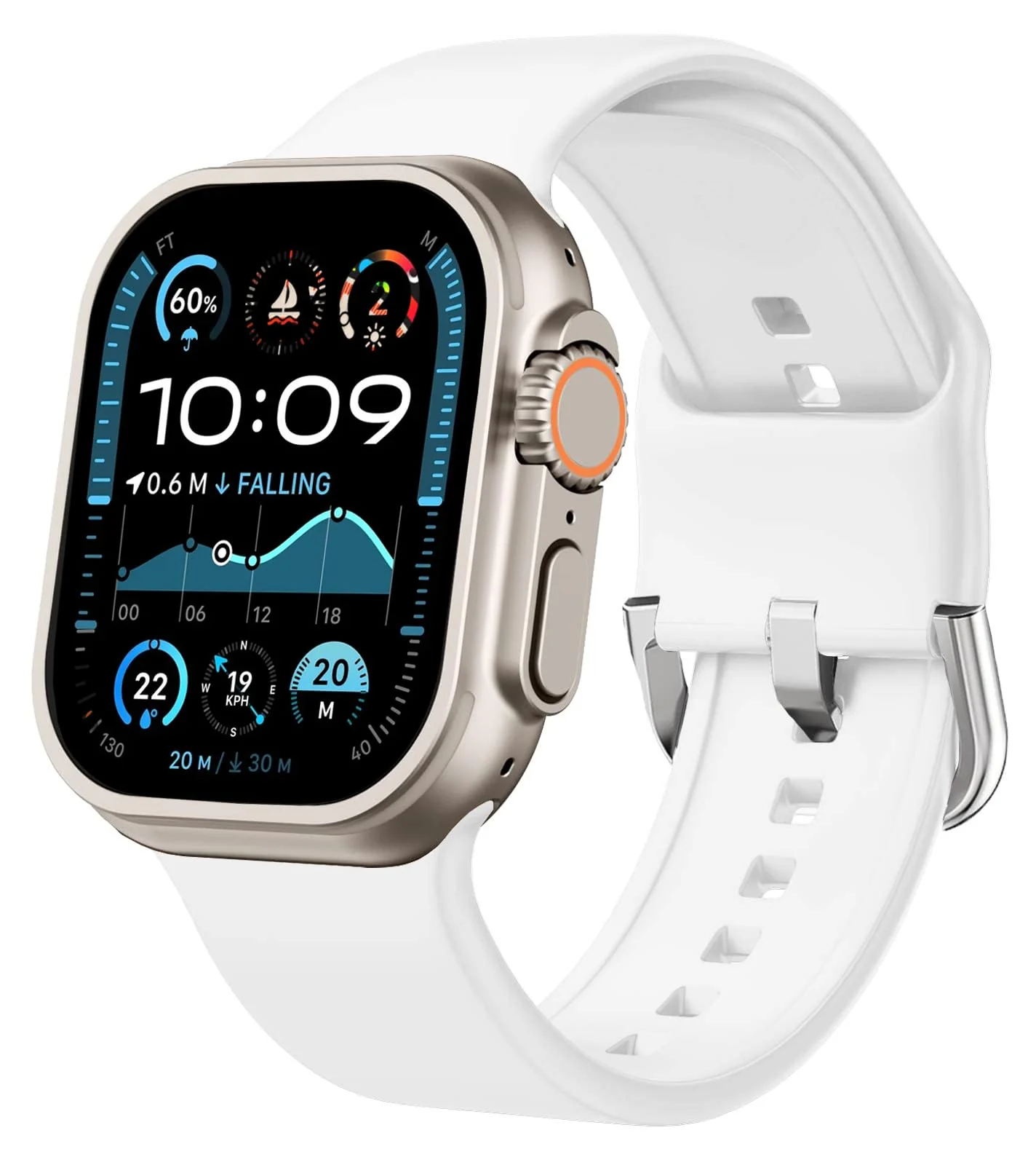 Apple Watch Ultra 49MM 45MM 44MM 42MM — DL3 MOBILAK Strap Silicone Band For Apple Watch Ultra 49mm 45mm 44mm 42mm, Soft Silicone Wristbands Replacement Strap with Classic Clasp for iWatch Series SE 8 7 6 5 4 3 2 1 Ultra